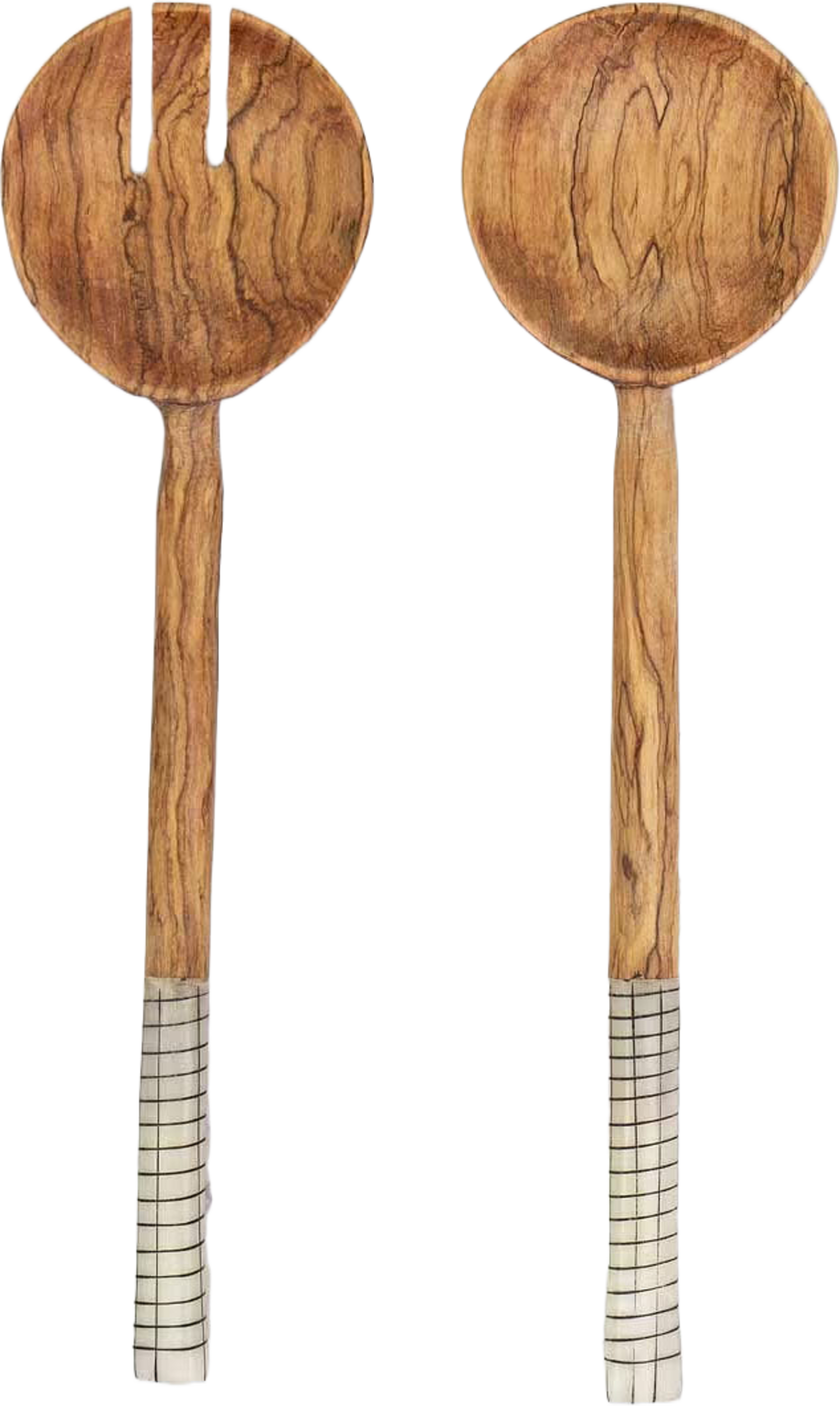 Wood Check Salladsbestick, från A World of Craft, i färgen Natur. Klicka för att öppna bilden i stort format