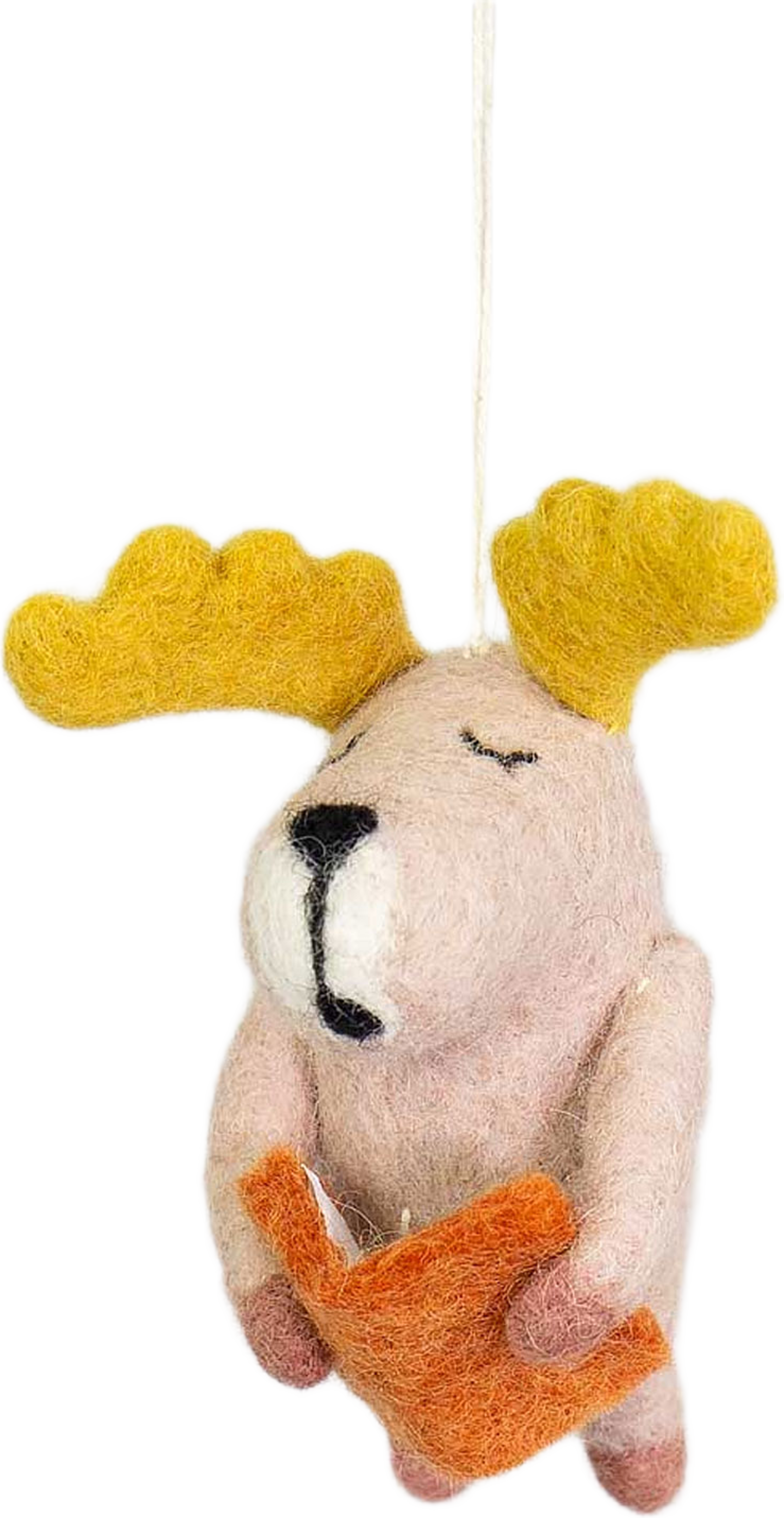 READING MOOSE Julhänge, från A World of Craft, i färgen Rosa. Klicka för att öppna bilden i stort format