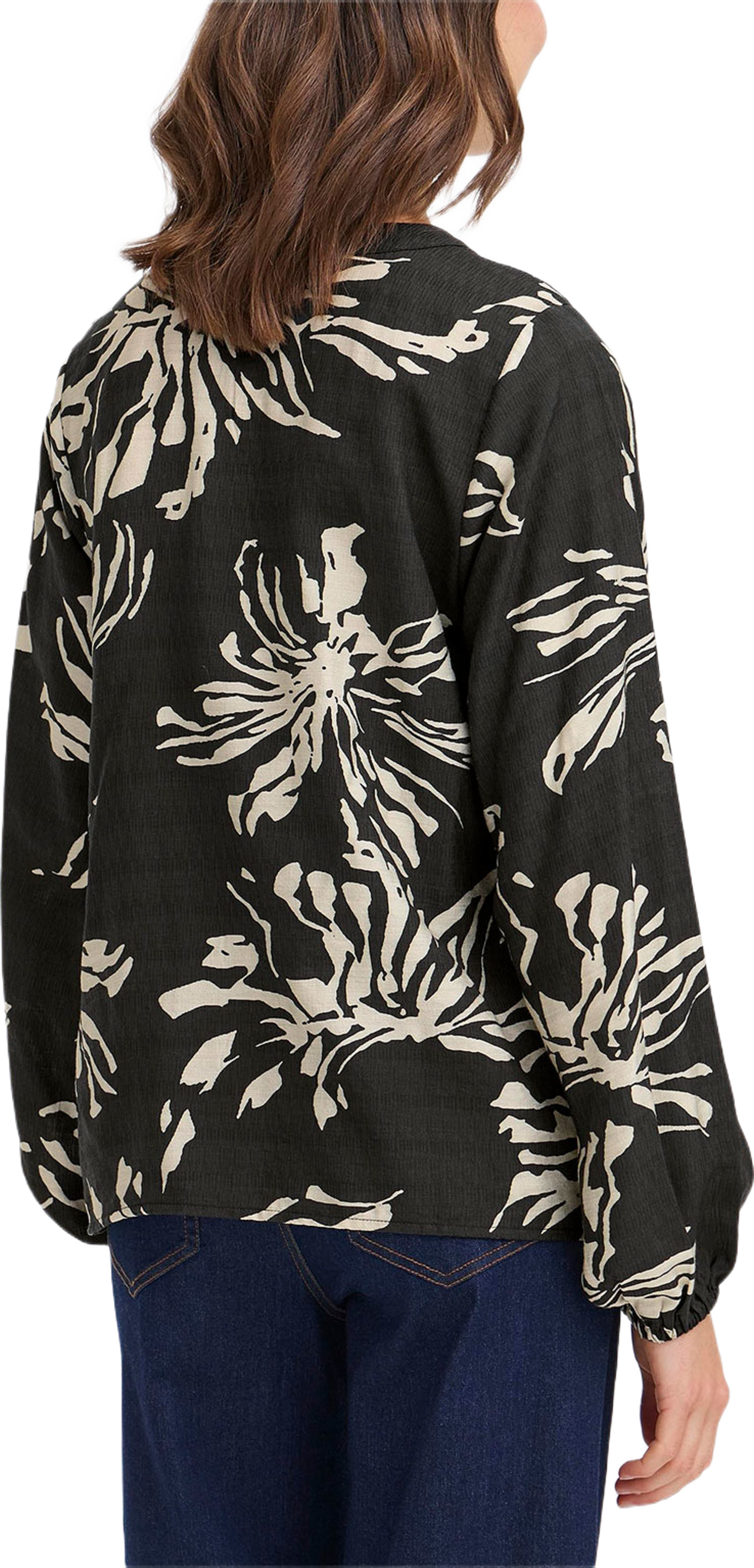 ARIANA BL 13 Shirt, från Fransa, i färgen B. Flower Black. Klicka för att öppna bilden i stort format