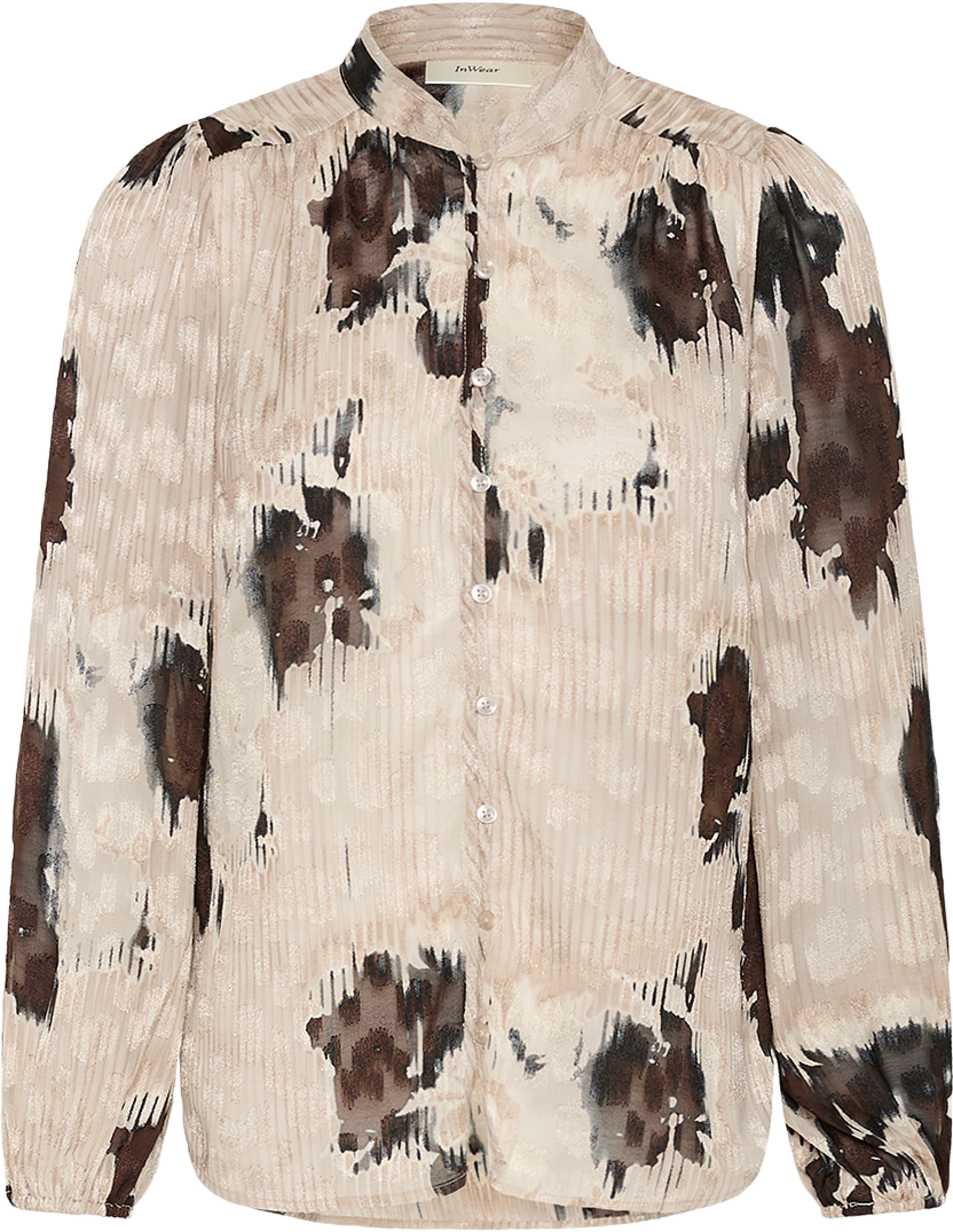 CielleIW Shirt, från Inwear, i färgen Brown Illuminating Florals. Klicka för att öppna bilden i stort format