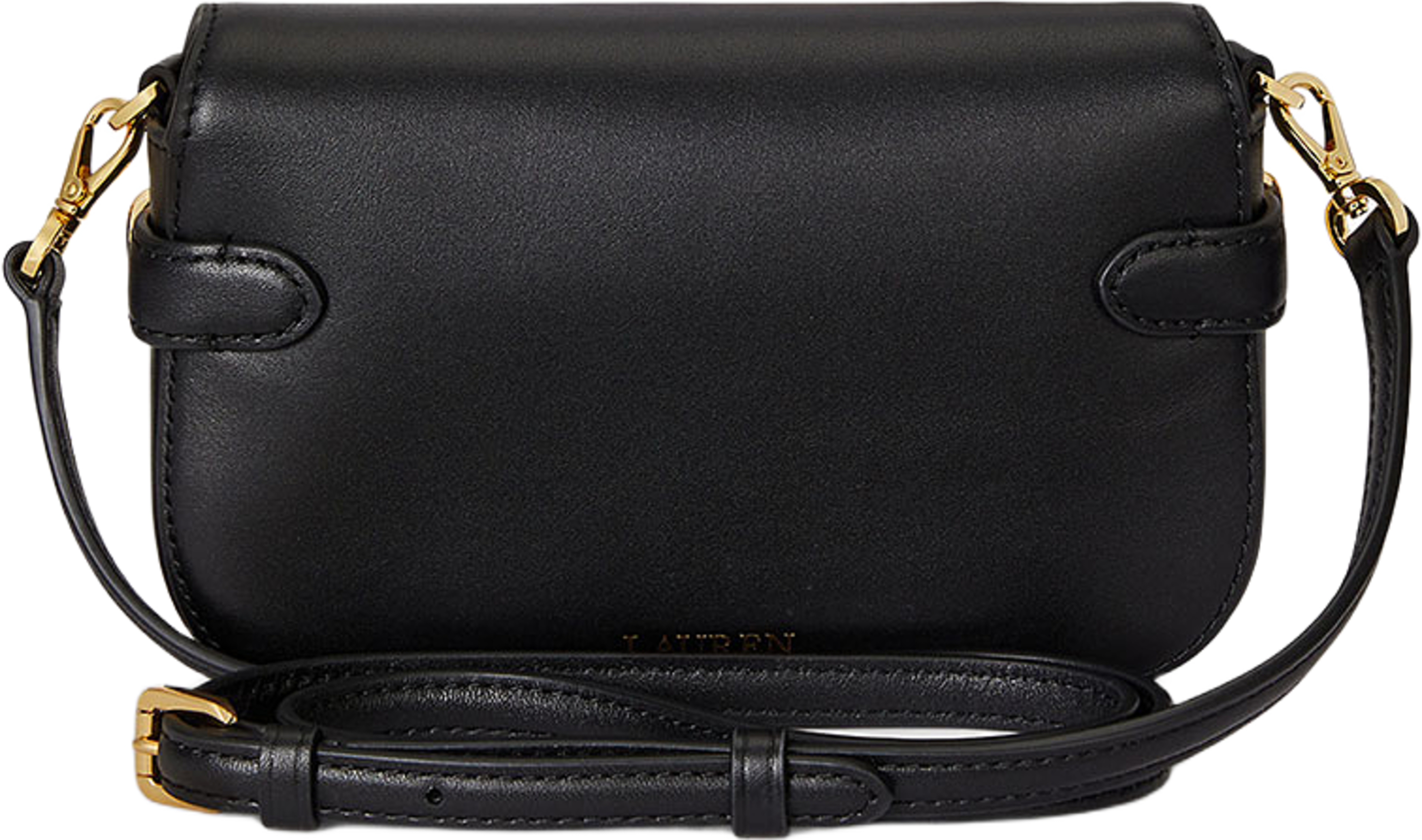Leather Small Blaike Crossbody Bag, från Lauren Ralph Lauren, i färgen Black. Klicka för att öppna bilden i stort format