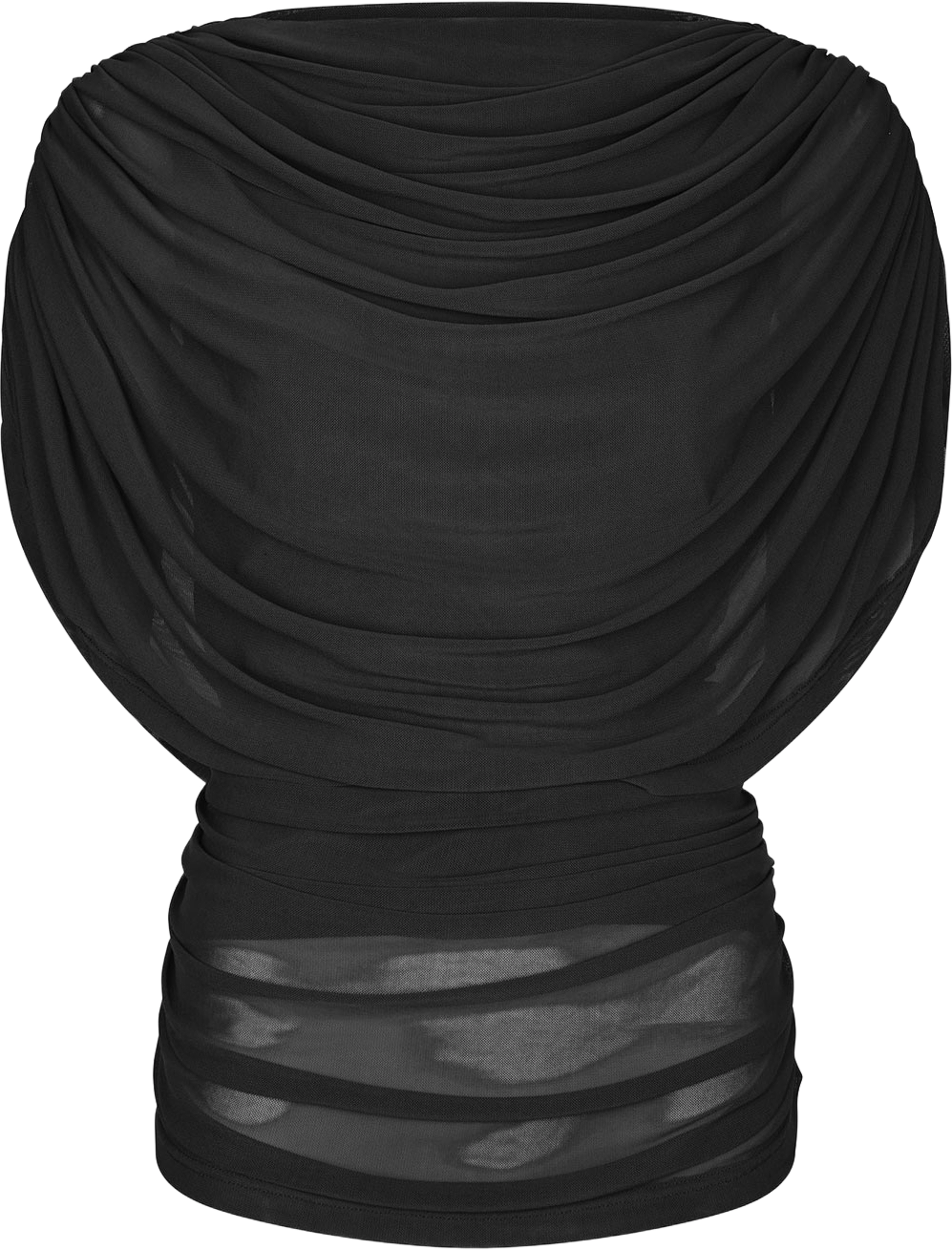 Cottuna Drapy Mesh Top, från Neo Noir, i färgen Black. Klicka för att öppna bilden i stort format