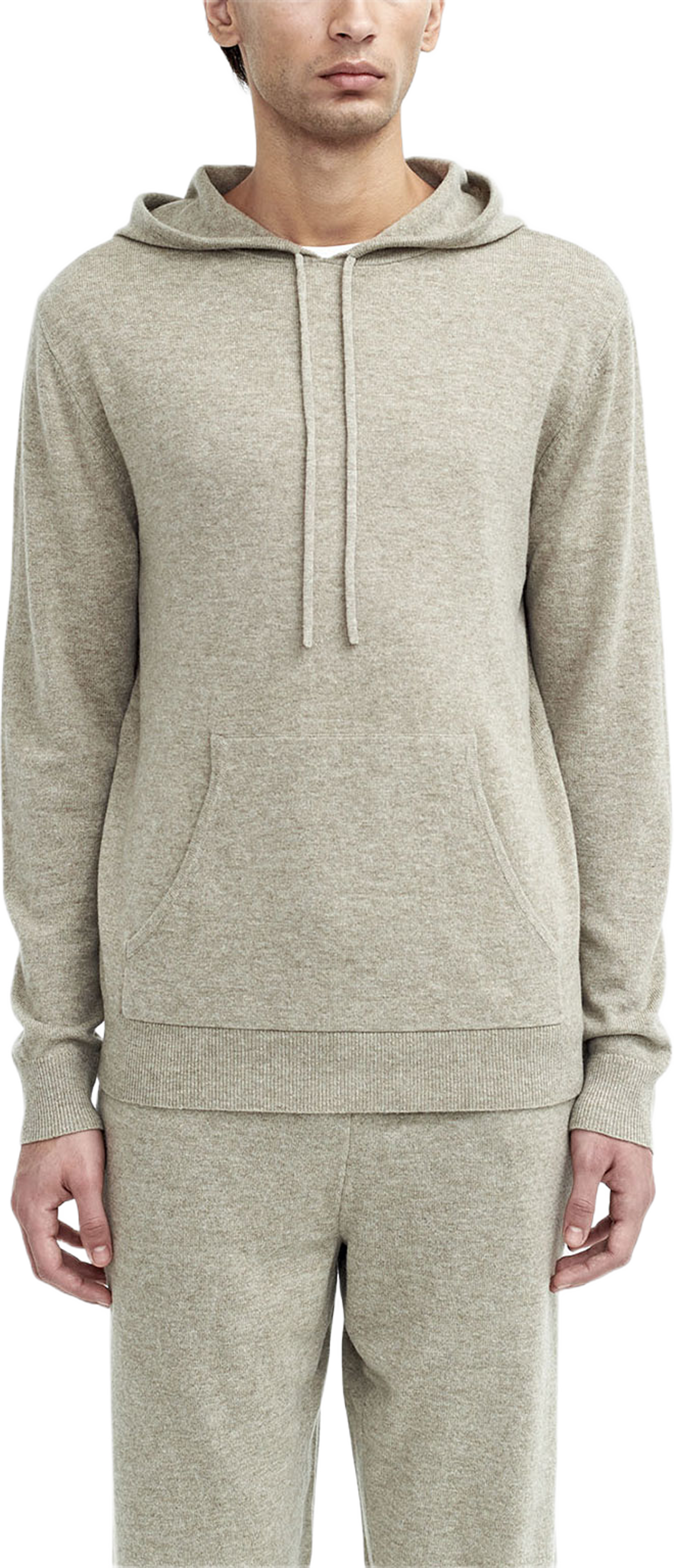 Barker Hoodie i Ull och Kashmir, från Tiger of Sweden, i färgen Medium Putty. Klicka för att öppna bilden i stort format
