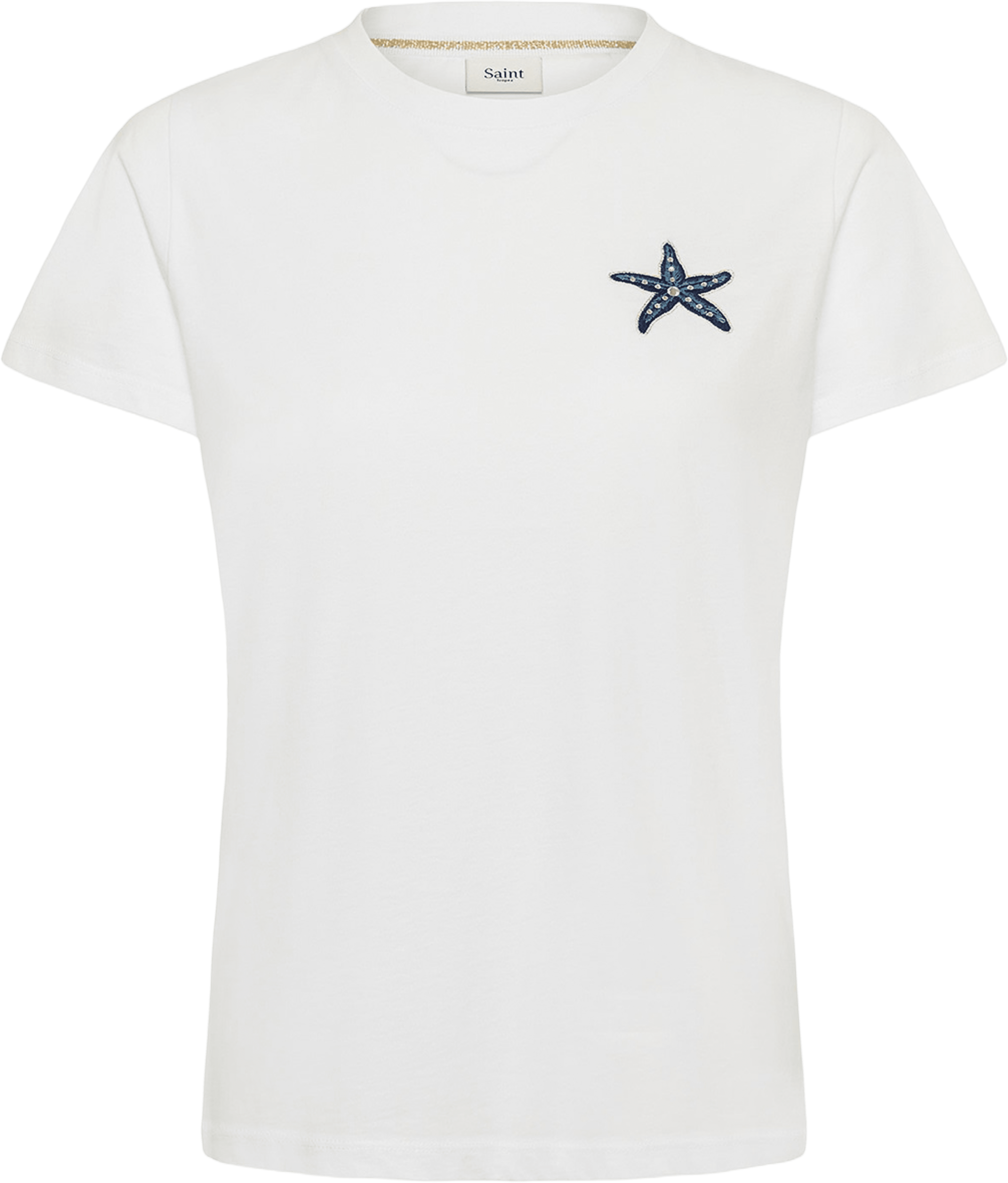Raea T-Shirt, från Saint Tropez, i färgen Bright White. Klicka för att öppna bilden i stort format