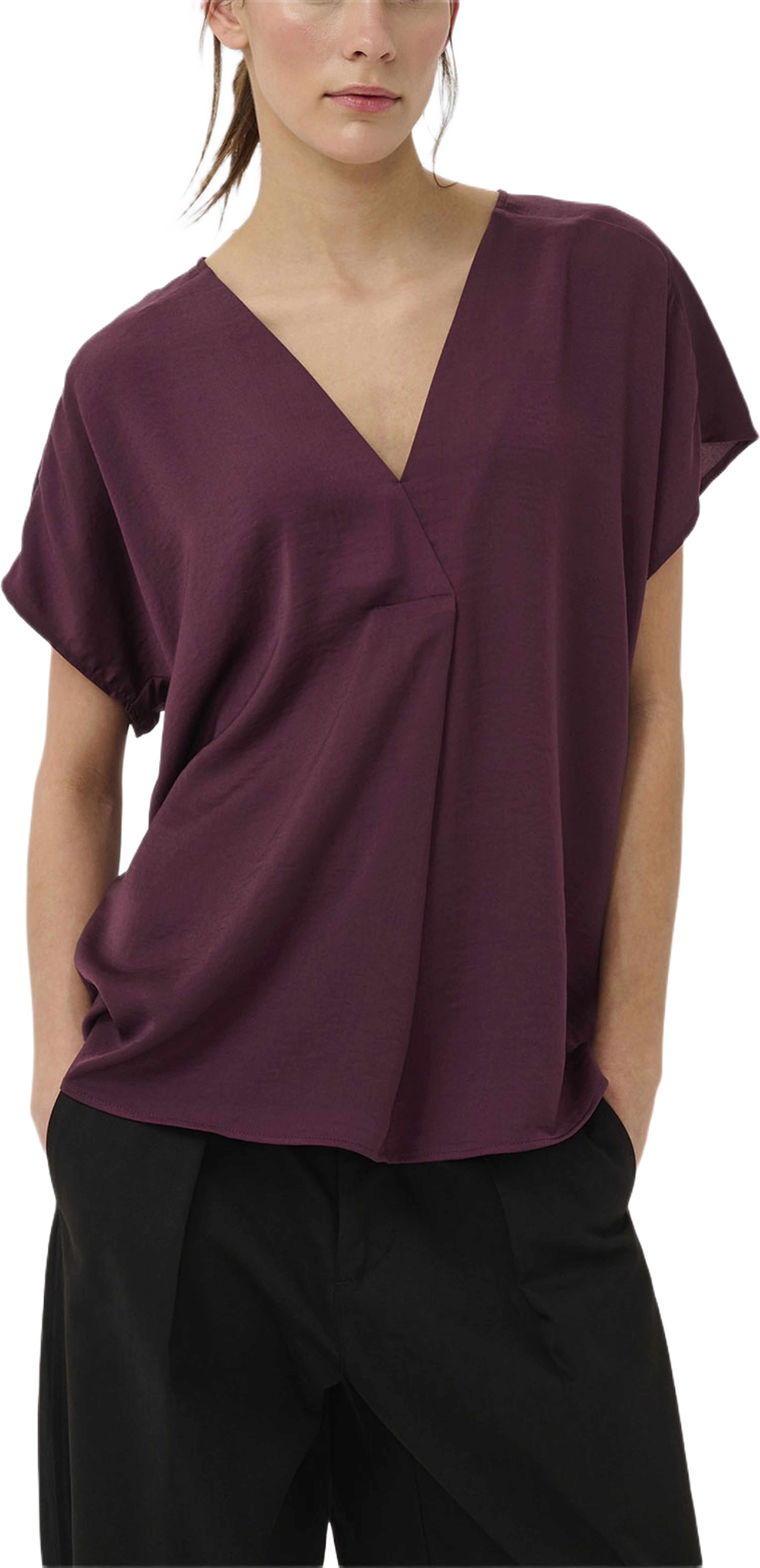 RindaIW Top, från Inwear, i färgen Brown Bordeaux. Klicka för att öppna bilden i stort format