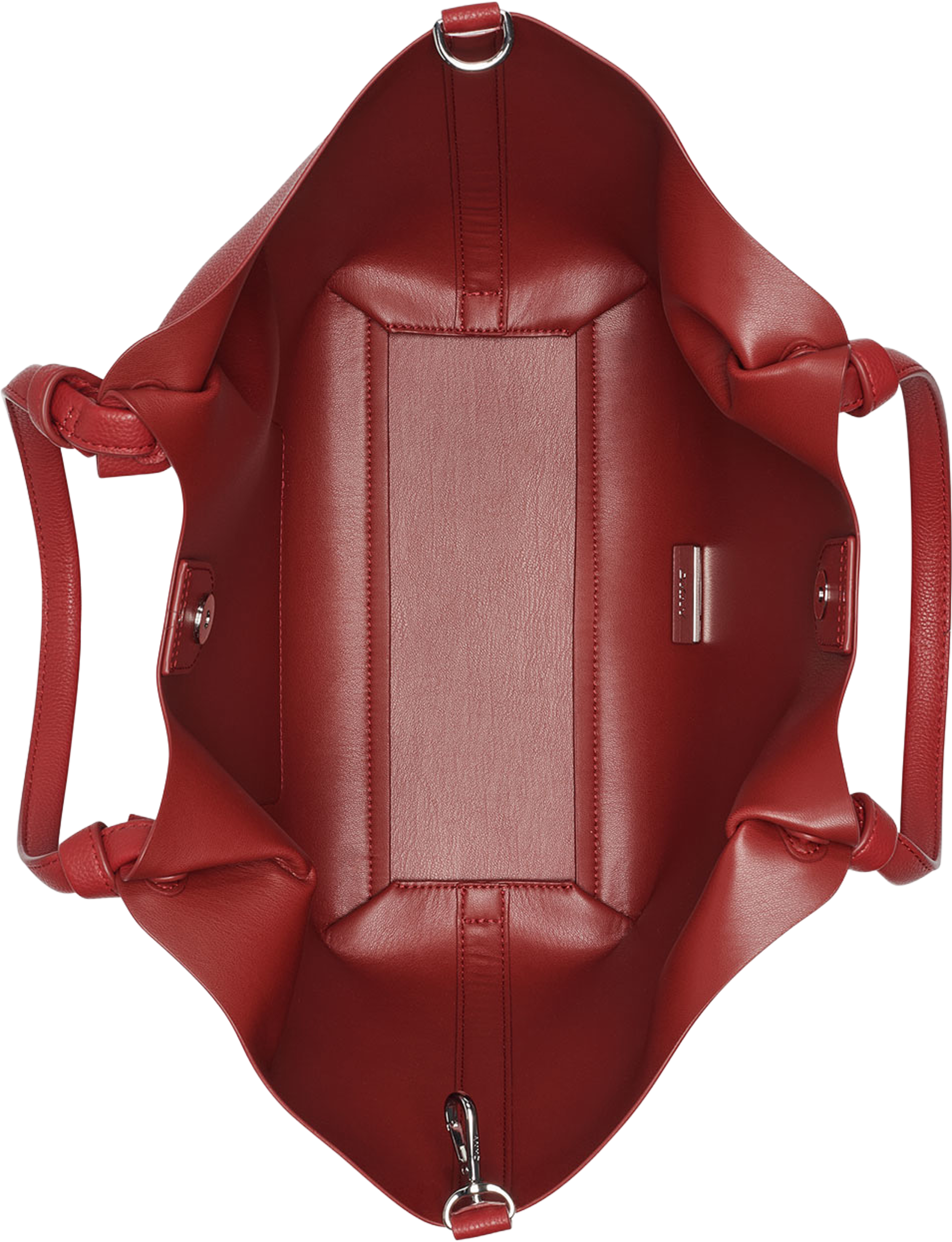 Paula Commuter Medium Tote, från DKNY, i färgen Ruby Red. Klicka för att öppna bilden i stort format