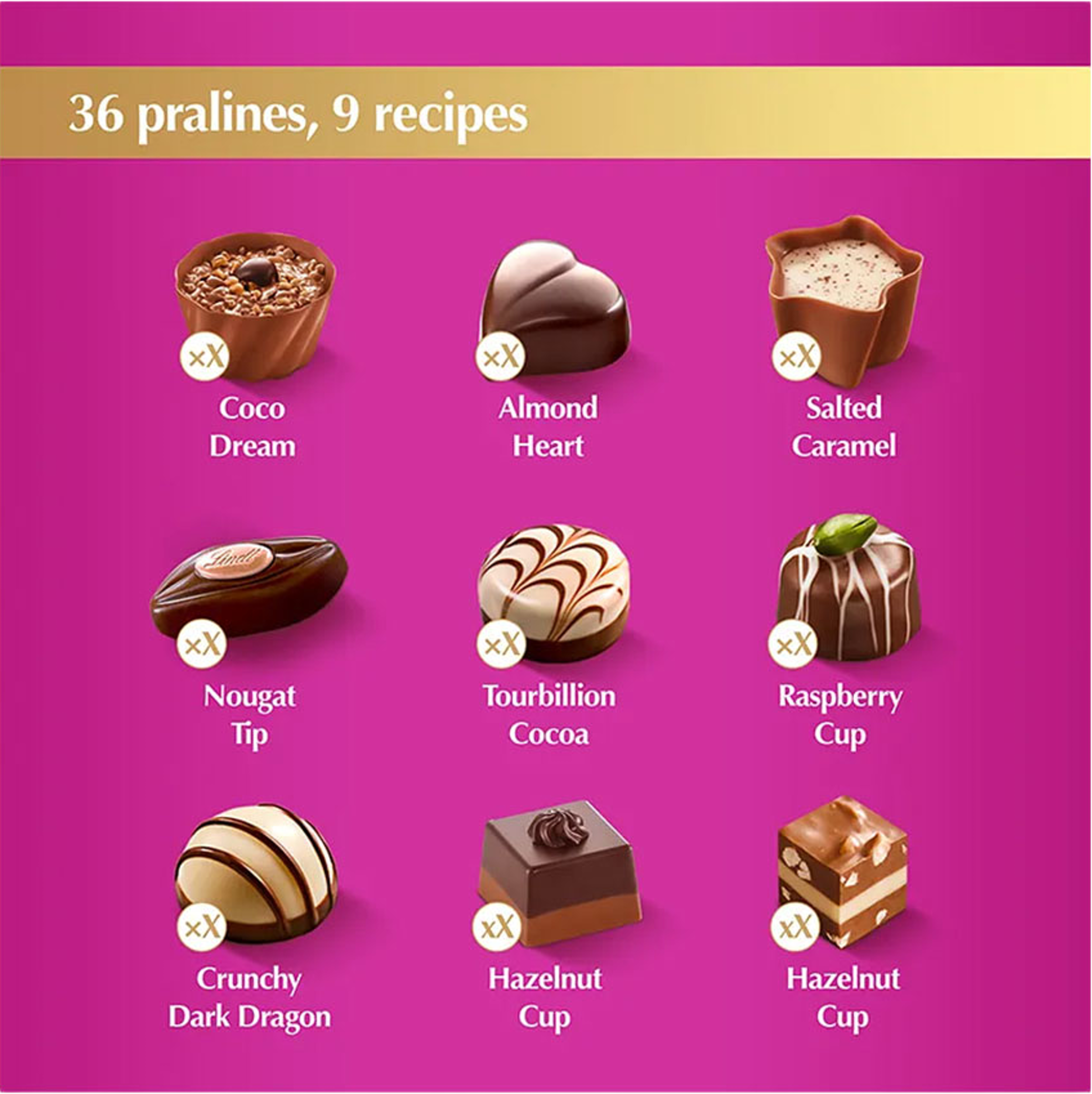 Mini Pralines XL Golden Sparkle 180 g, från Lindt, i färgen Multi. Klicka för att öppna bilden i stort format