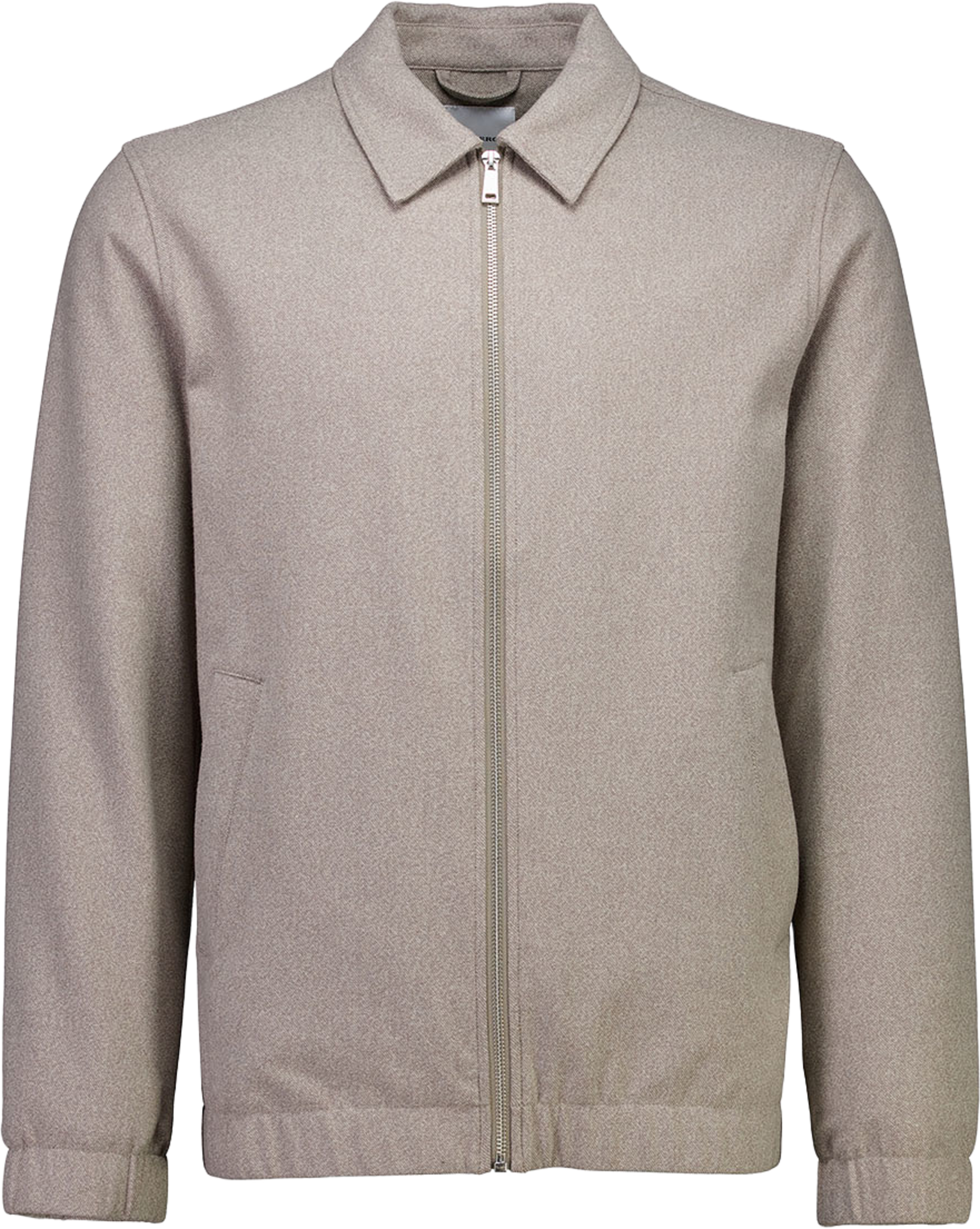 Superflex brushed mel zip-through Jacket, från Lindbergh, i färgen Stone Mel. Klicka för att öppna bilden i stort format