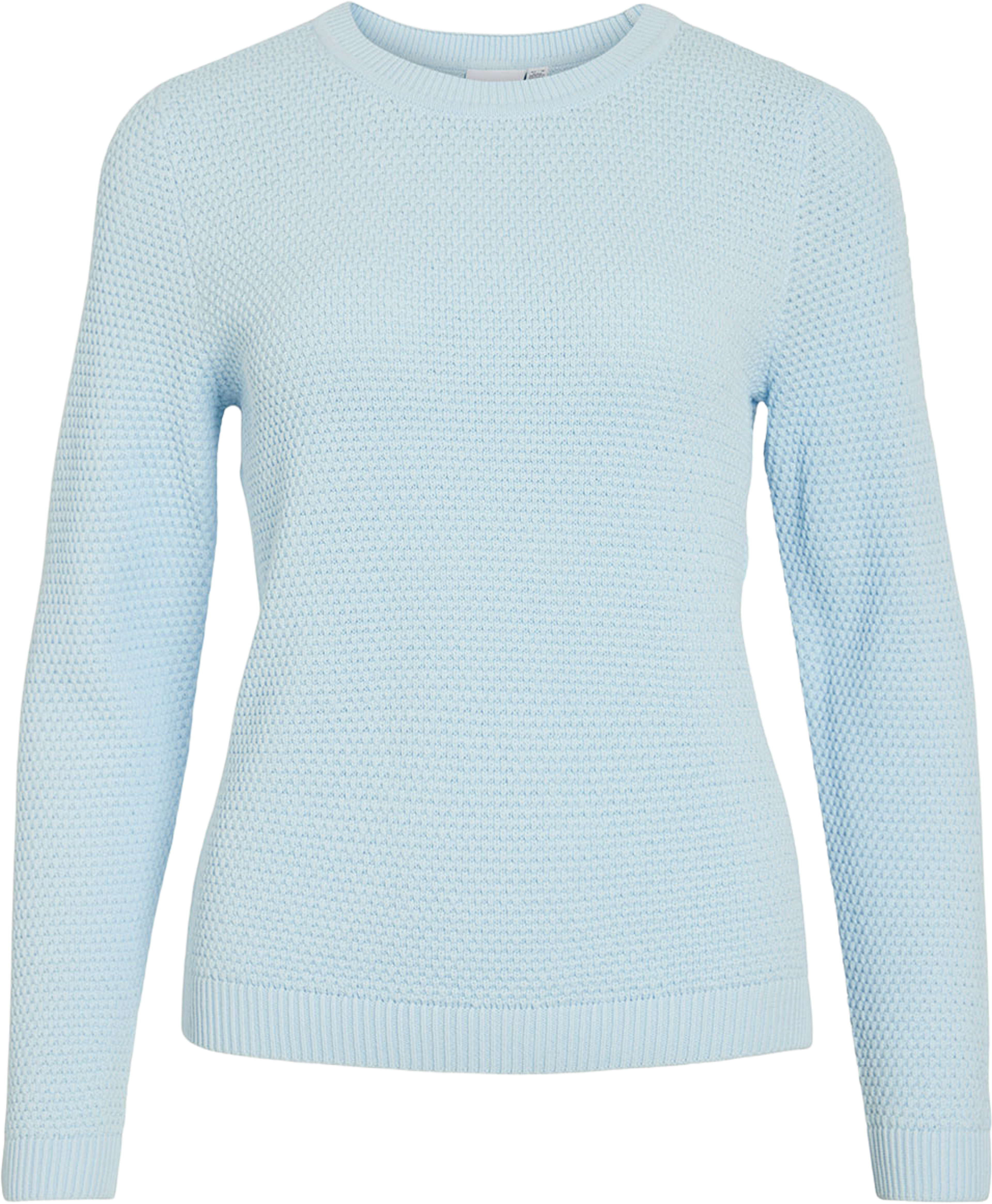 Vidalo O-Neck L/S Knit Top, från Vila, i färgen Nantucket Breeze. Klicka för att öppna bilden i stort format