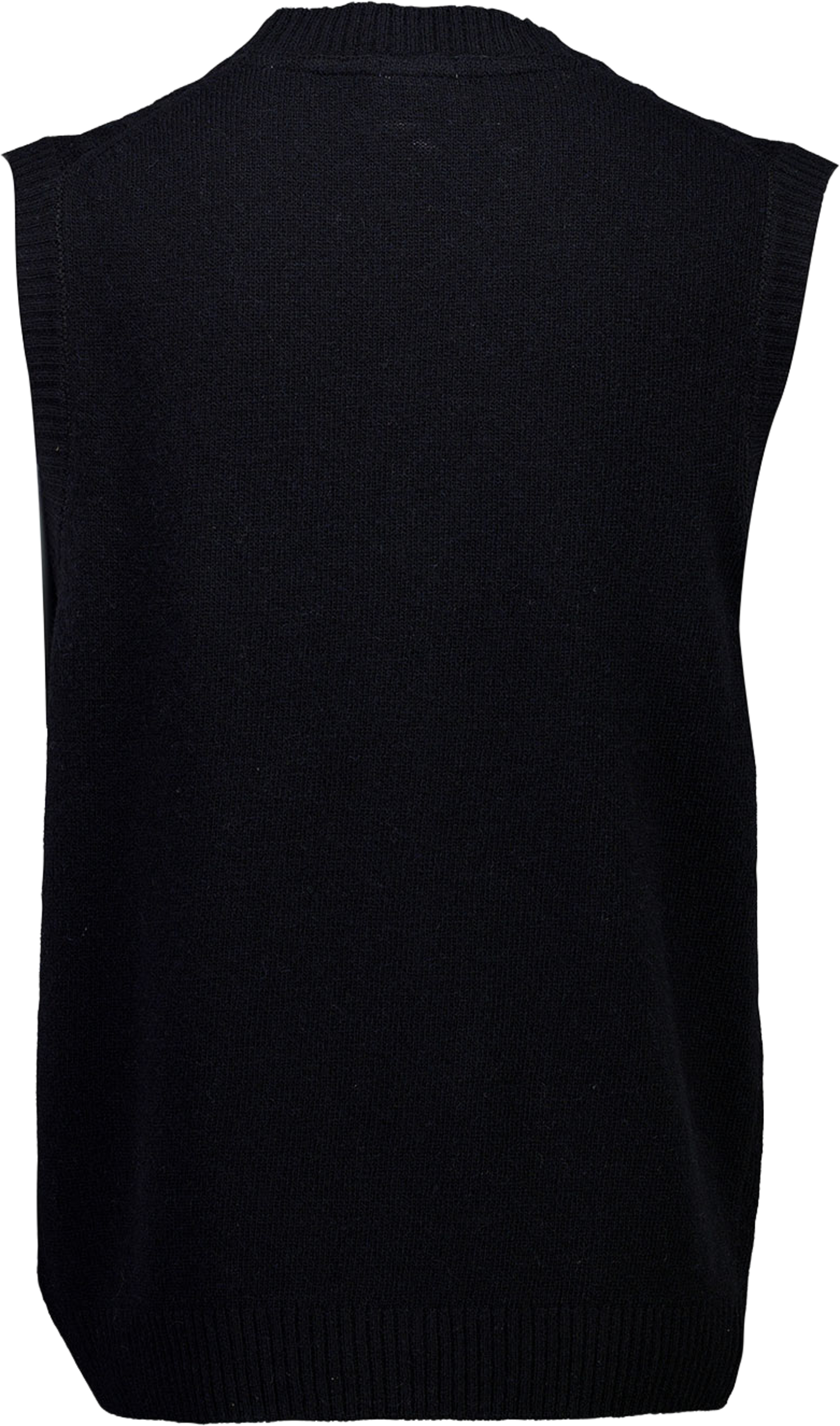 Lambswool button slipover Knit, från Lindbergh, i färgen Black. Klicka för att öppna bilden i stort format