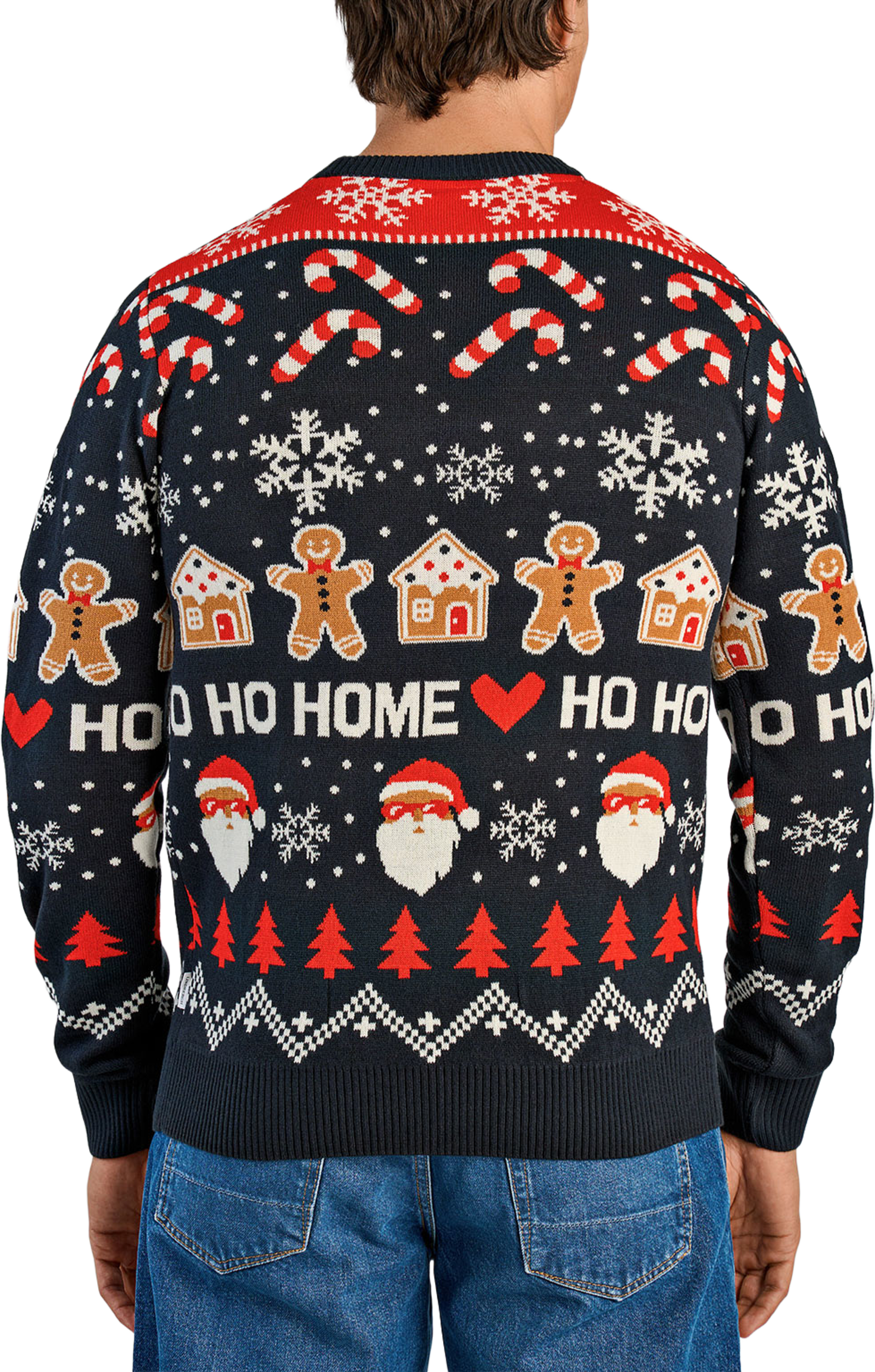 Santa sweater Knit, från Lindbergh, i färgen Navy. Klicka för att öppna bilden i stort format