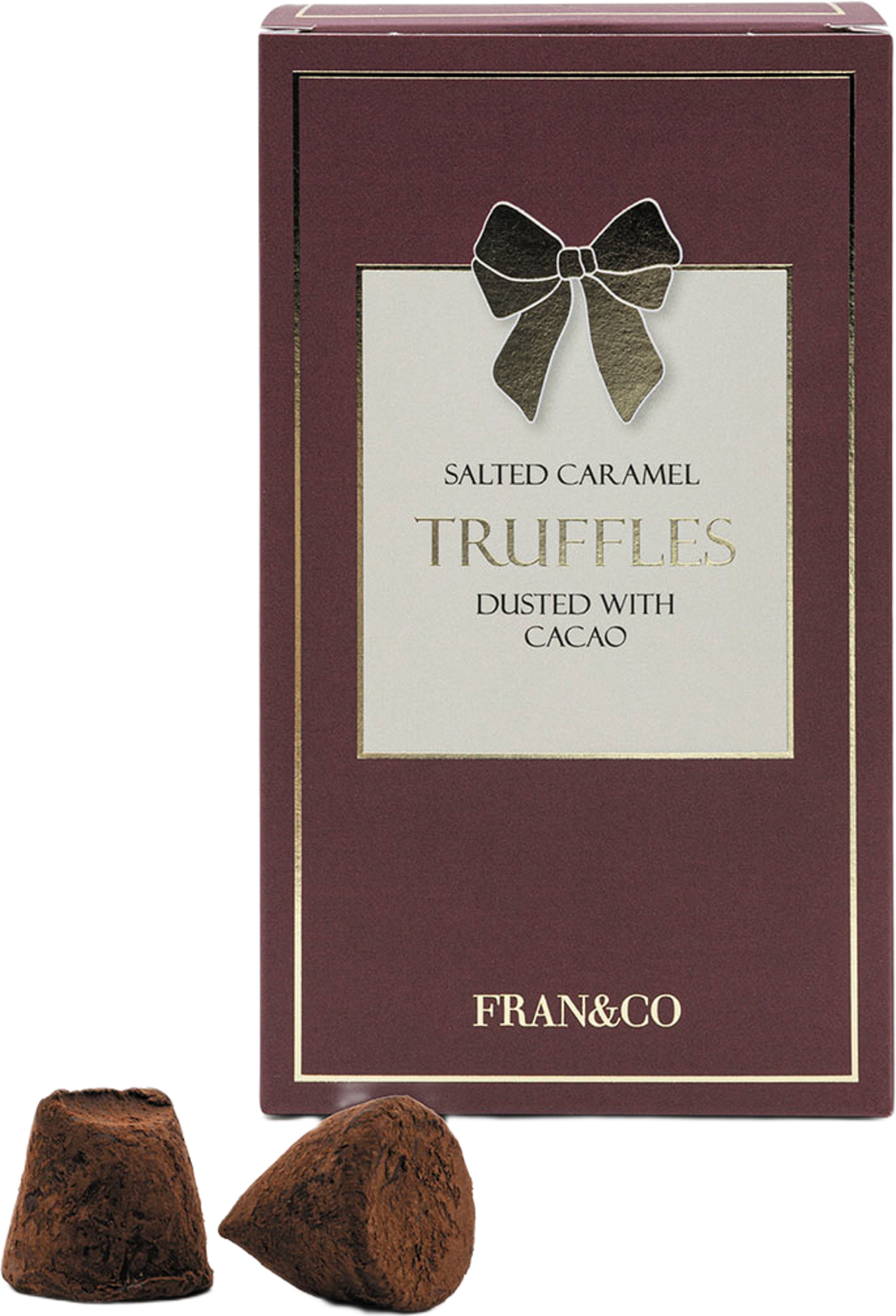 Salted Caramel truffles, från Fran&Co, i färgen Vinröd. Klicka för att öppna bilden i stort format