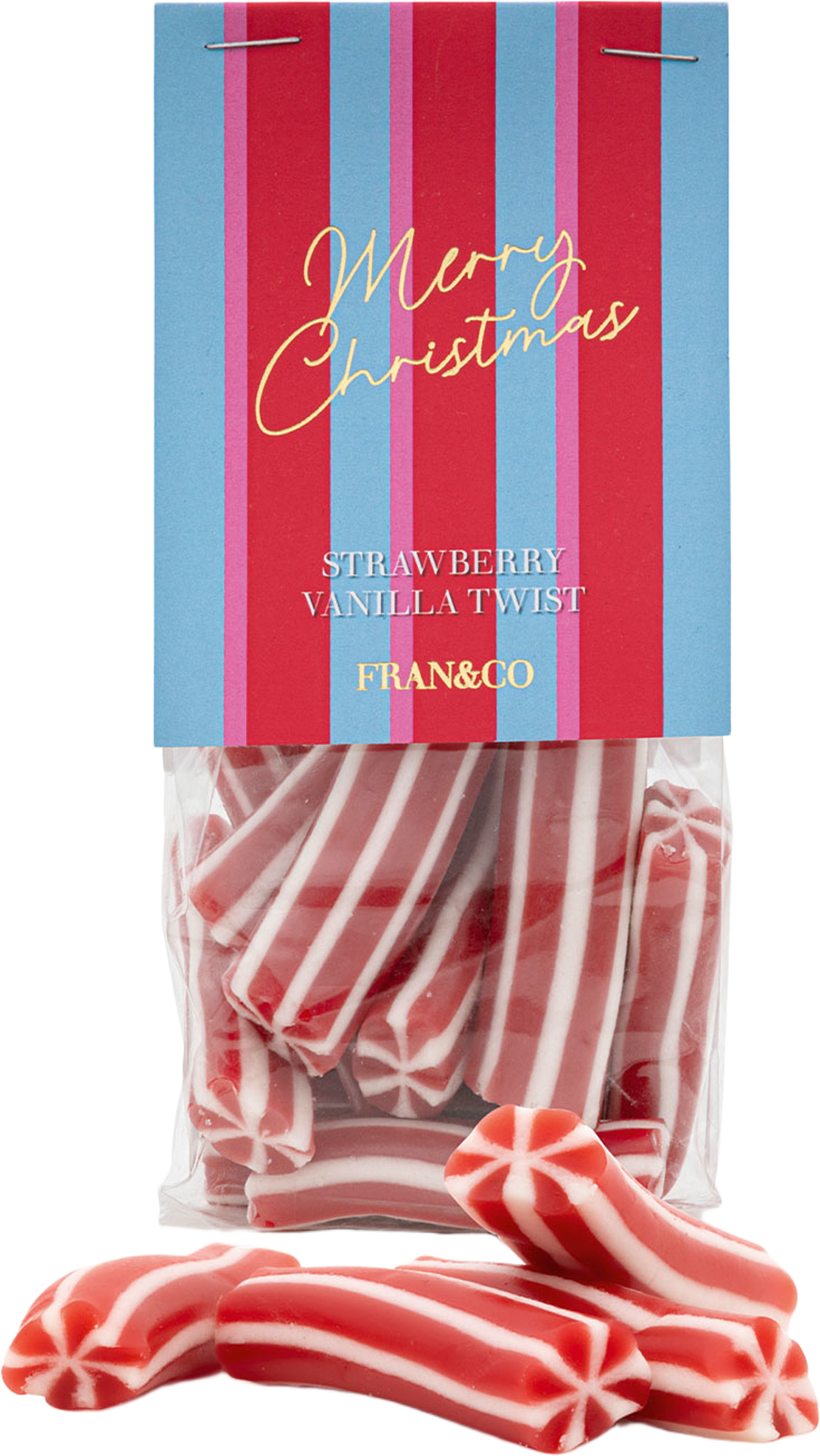 Strawberry/Vanilla twist, från Fran&Co, i färgen Rödblå. Klicka för att öppna bilden i stort format