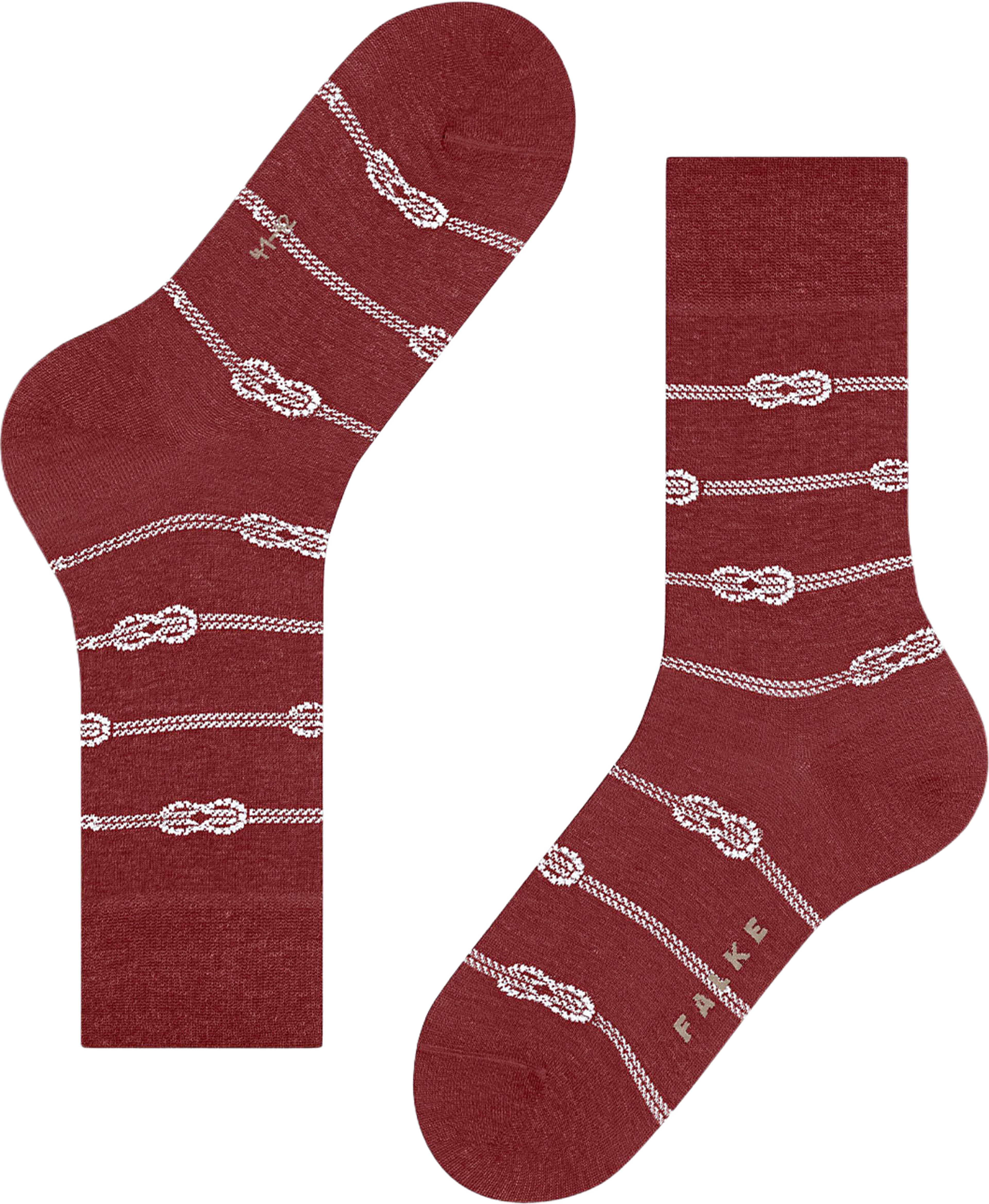 Sailing Rope, från Falke, i färgen Chili. Klicka för att öppna bilden i stort format