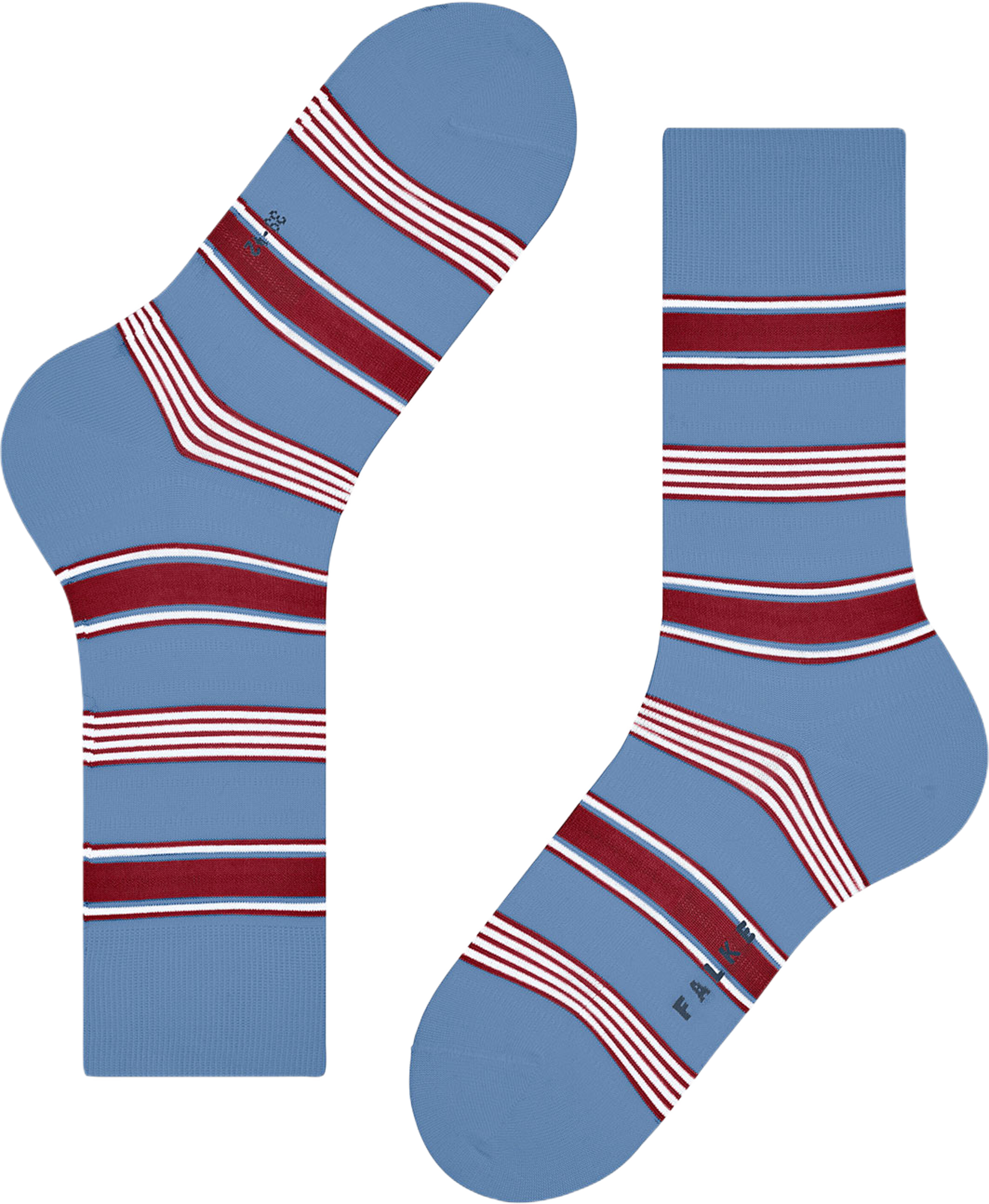 Marina Stripe, från Falke, i färgen Cornflower Blue. Klicka för att öppna bilden i stort format