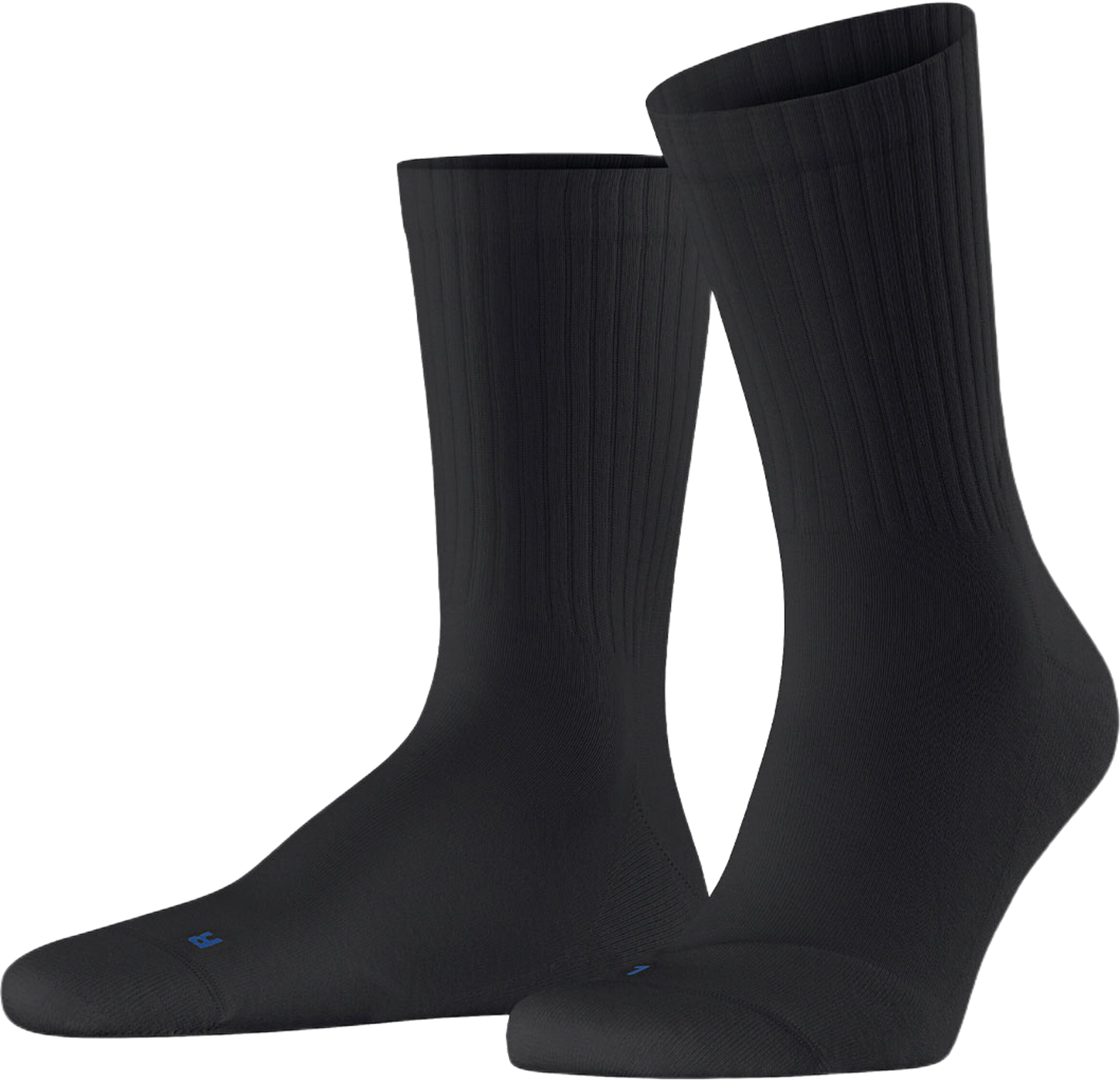 Run Rib Crew Socks, från Falke, i färgen Black. Klicka för att öppna bilden i stort format