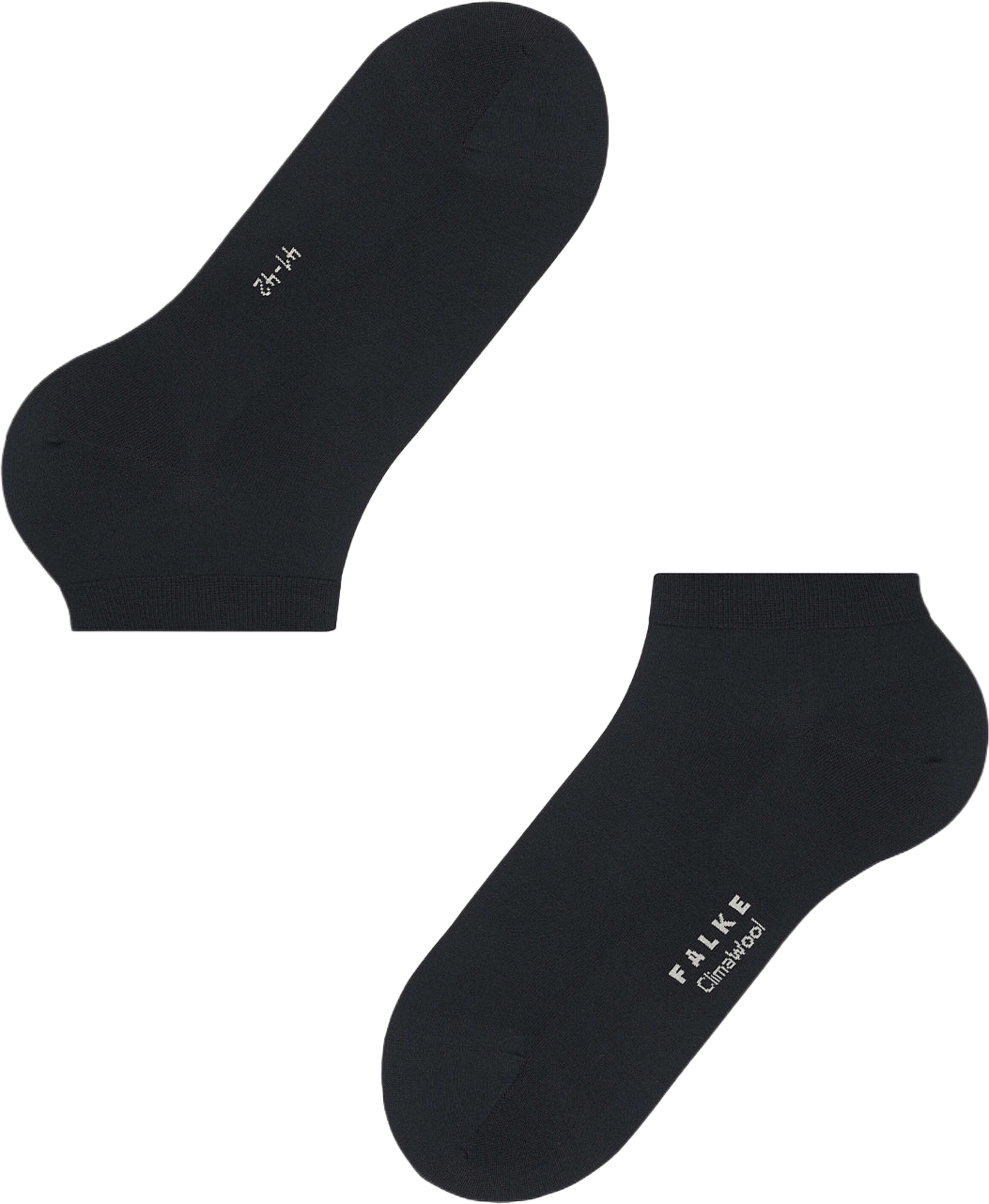 ClimaWool Sneaker Socks, från Falke, i färgen Black. Klicka för att öppna bilden i stort format