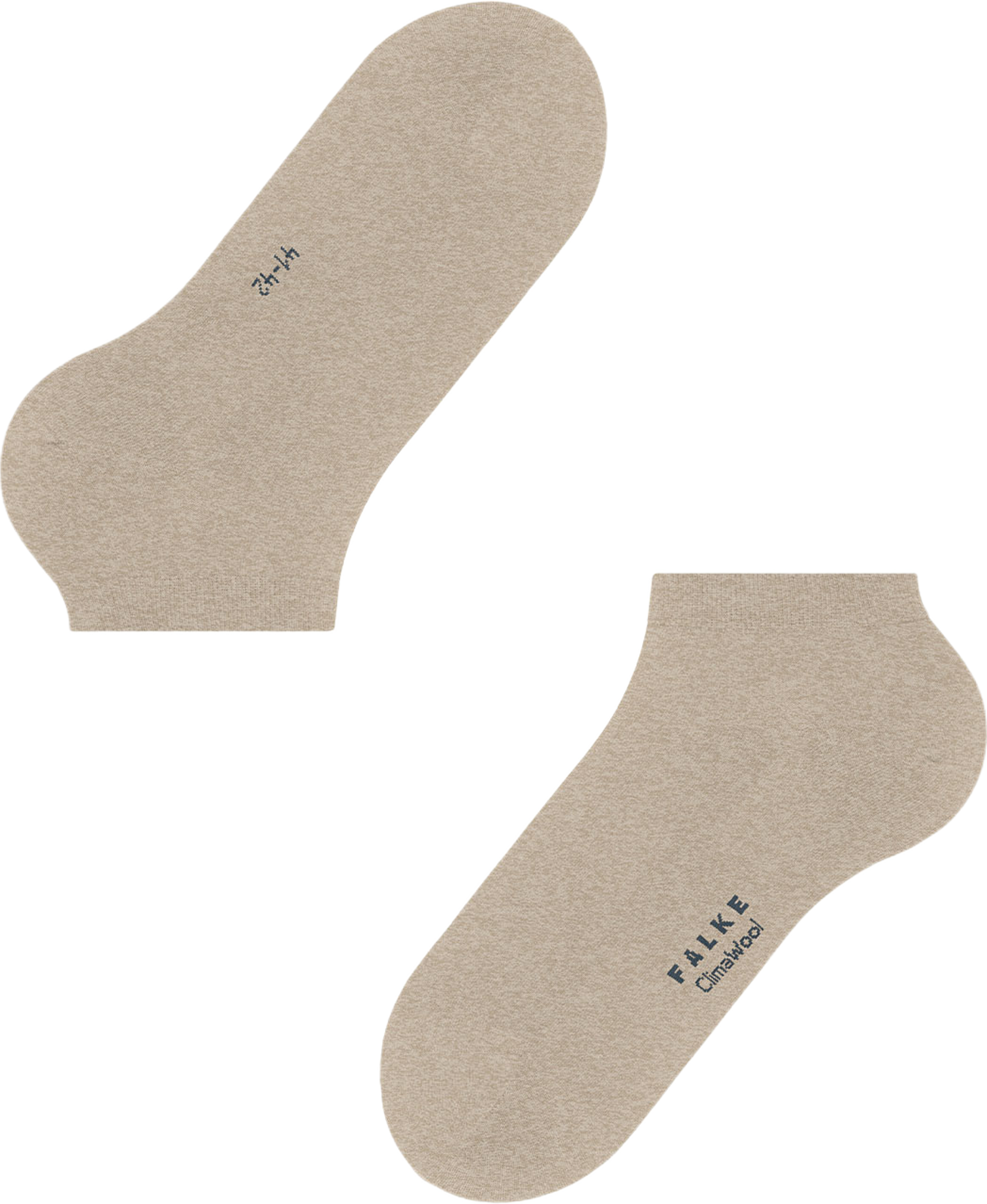ClimaWool Sneaker Socks, från Falke, i färgen Pebble Mel. Klicka för att öppna bilden i stort format