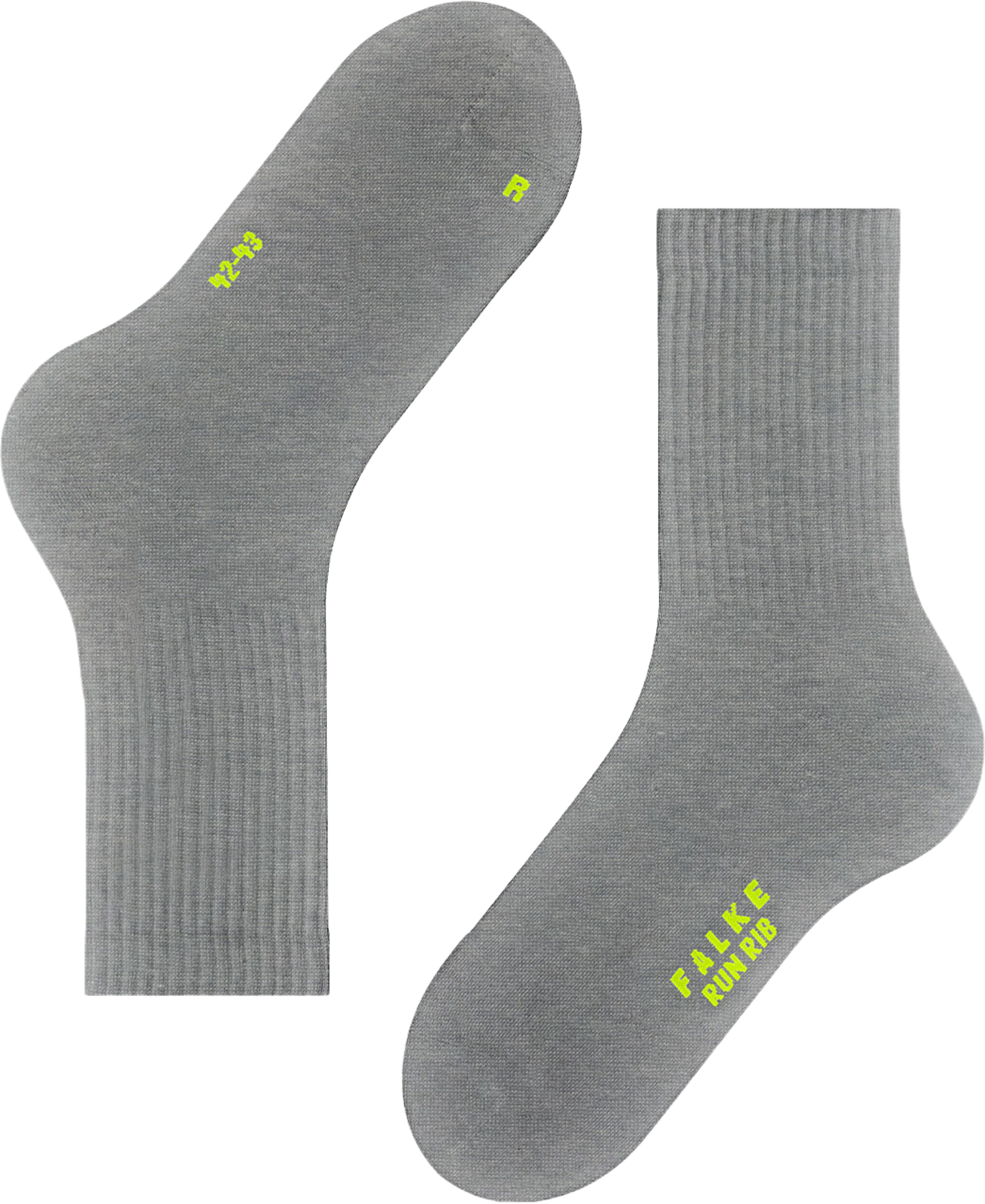 Run Rib Crew Socks, från Falke, i färgen Light Grey. Klicka för att öppna bilden i stort format