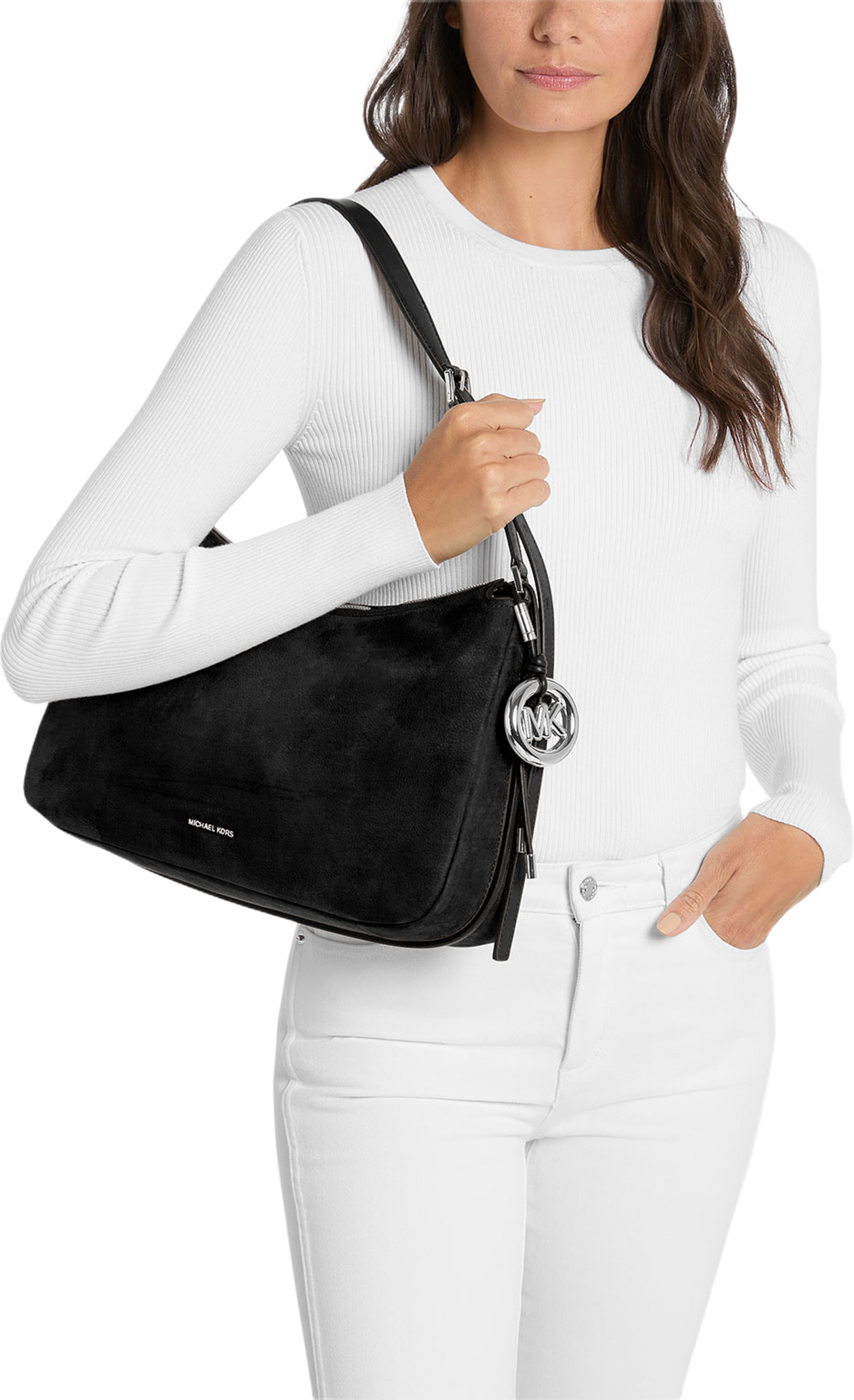 Nolita Medium Convertible Shoulder Bag, från Michael Kors, i färgen Black. Klicka för att öppna bilden i stort format