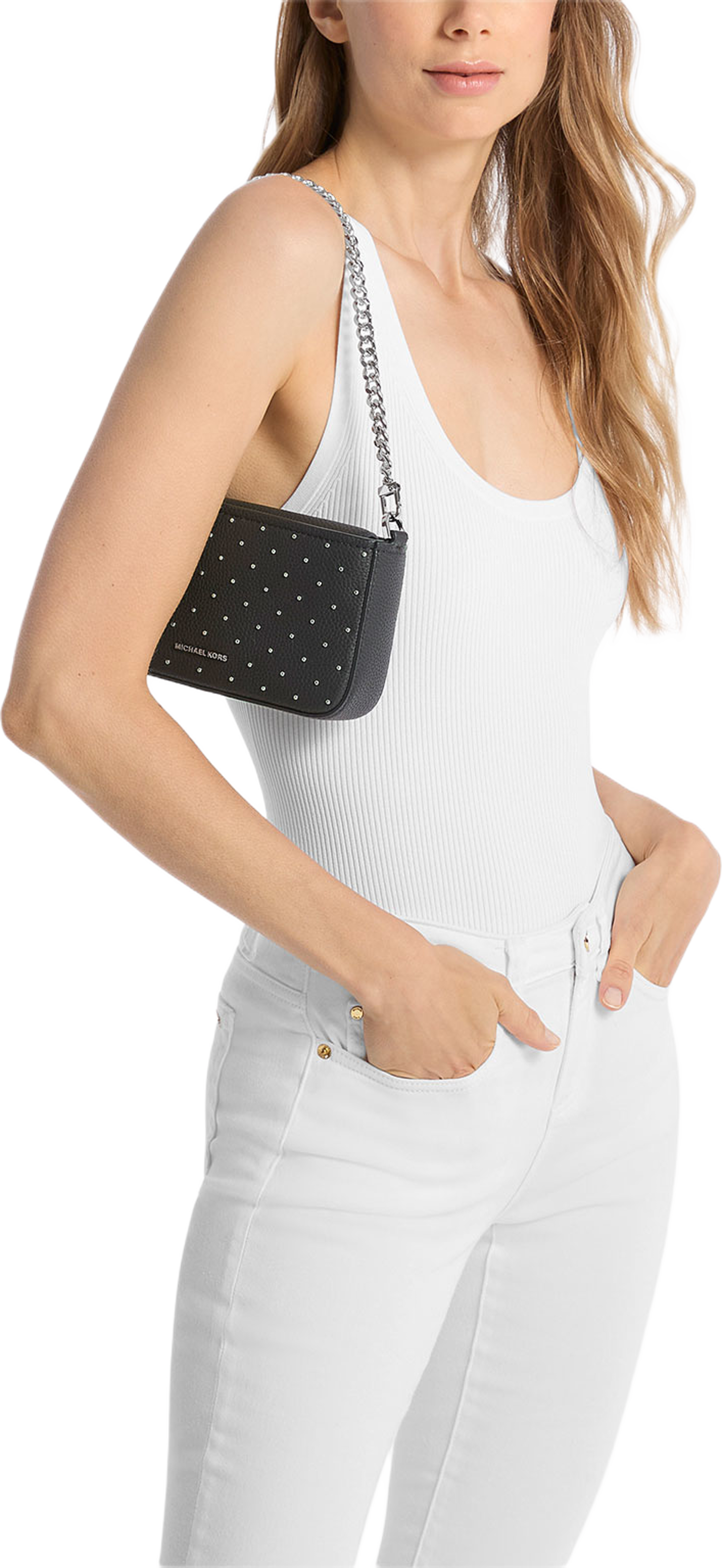 Bryant Small Convertible Crossbody Bag, från Michael Kors, i färgen Black. Klicka för att öppna bilden i stort format