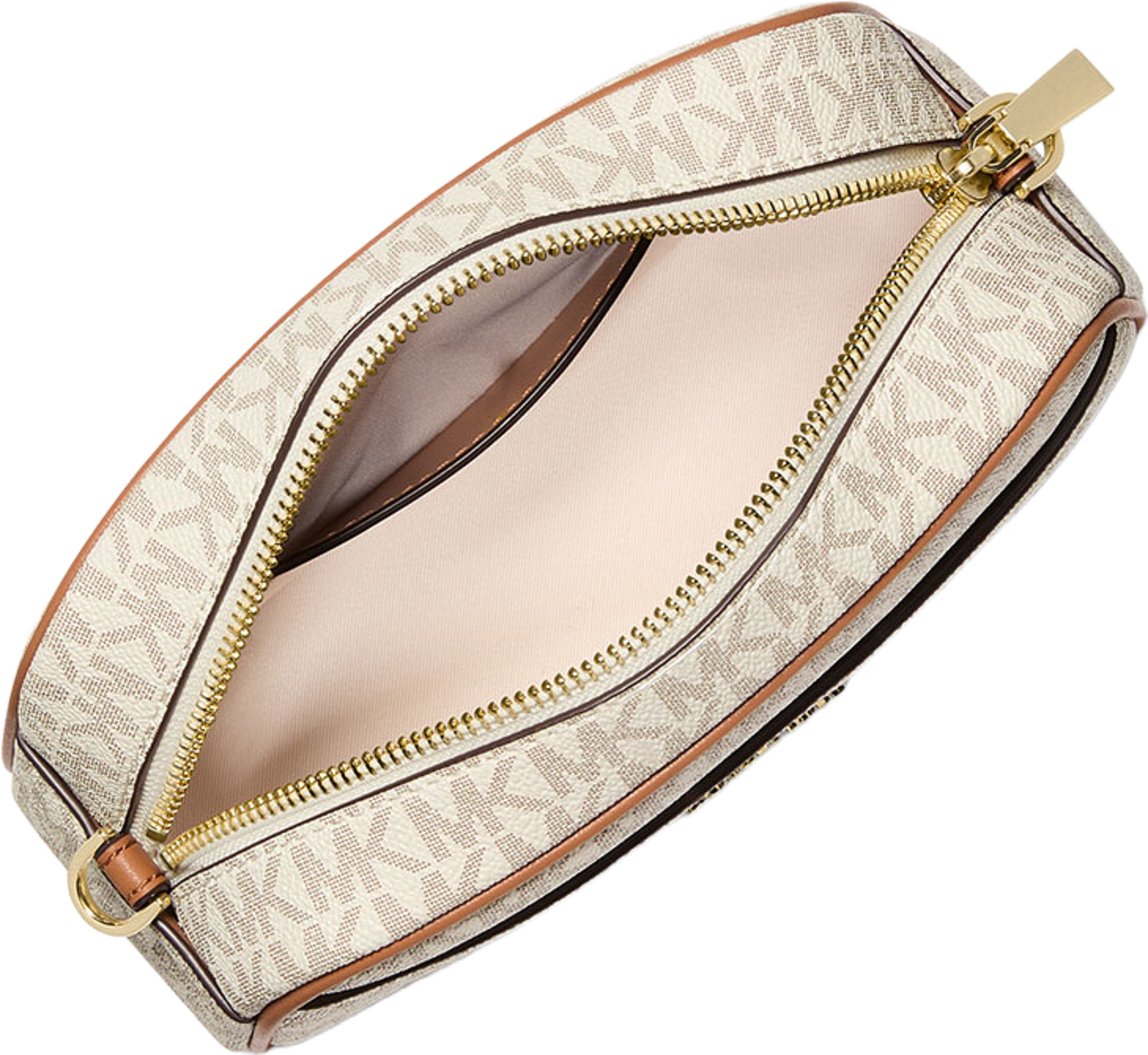 Jet Set Small Camera Crossbody Bag, från Michael Kors, i färgen Vanilla/Acrn. Klicka för att öppna bilden i stort format