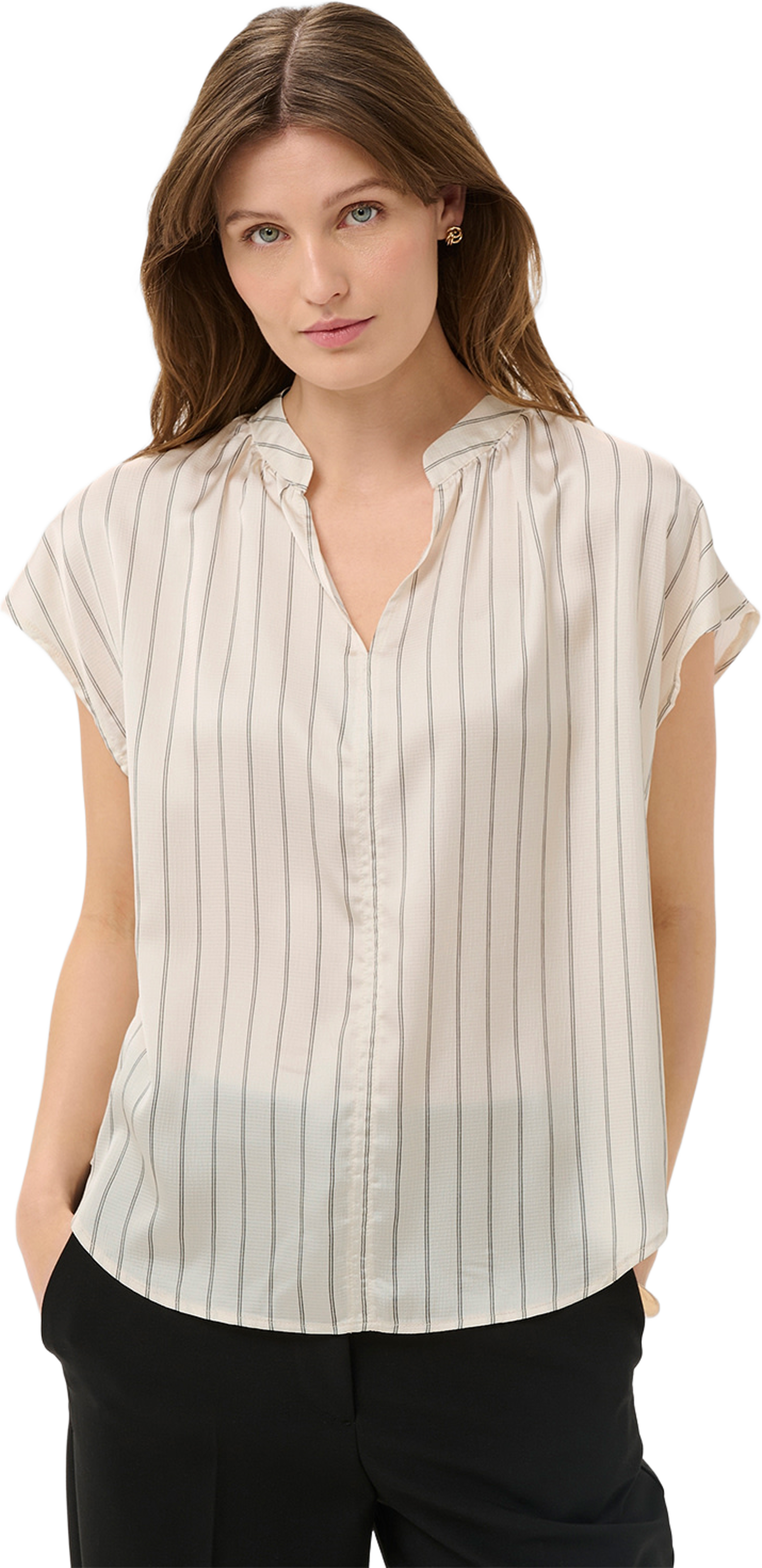 Paris top, från Soaked In Luxury, i färgen Nature Stripe. Klicka för att öppna bilden i stort format