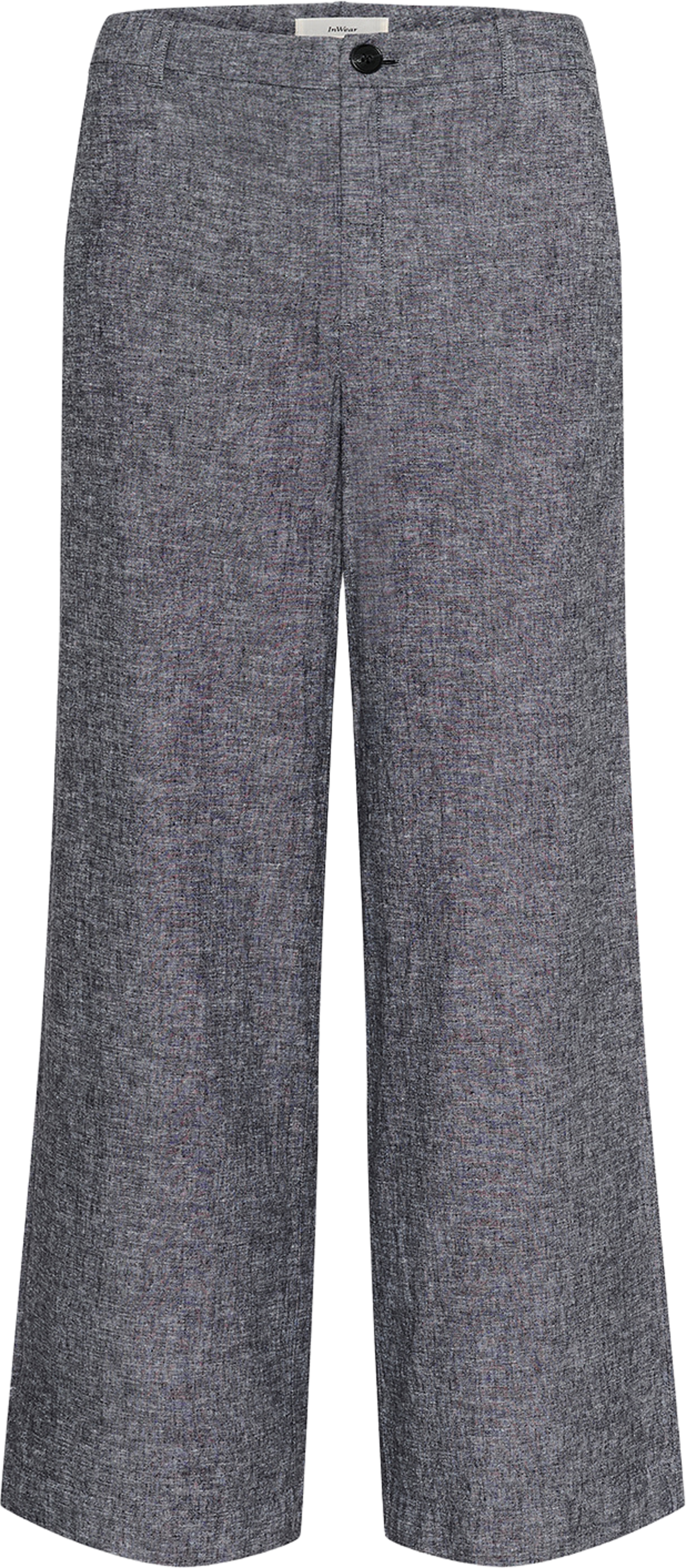 DolinaIW Pants, från Inwear, i färgen Marine Blue Melange. Klicka för att öppna bilden i stort format