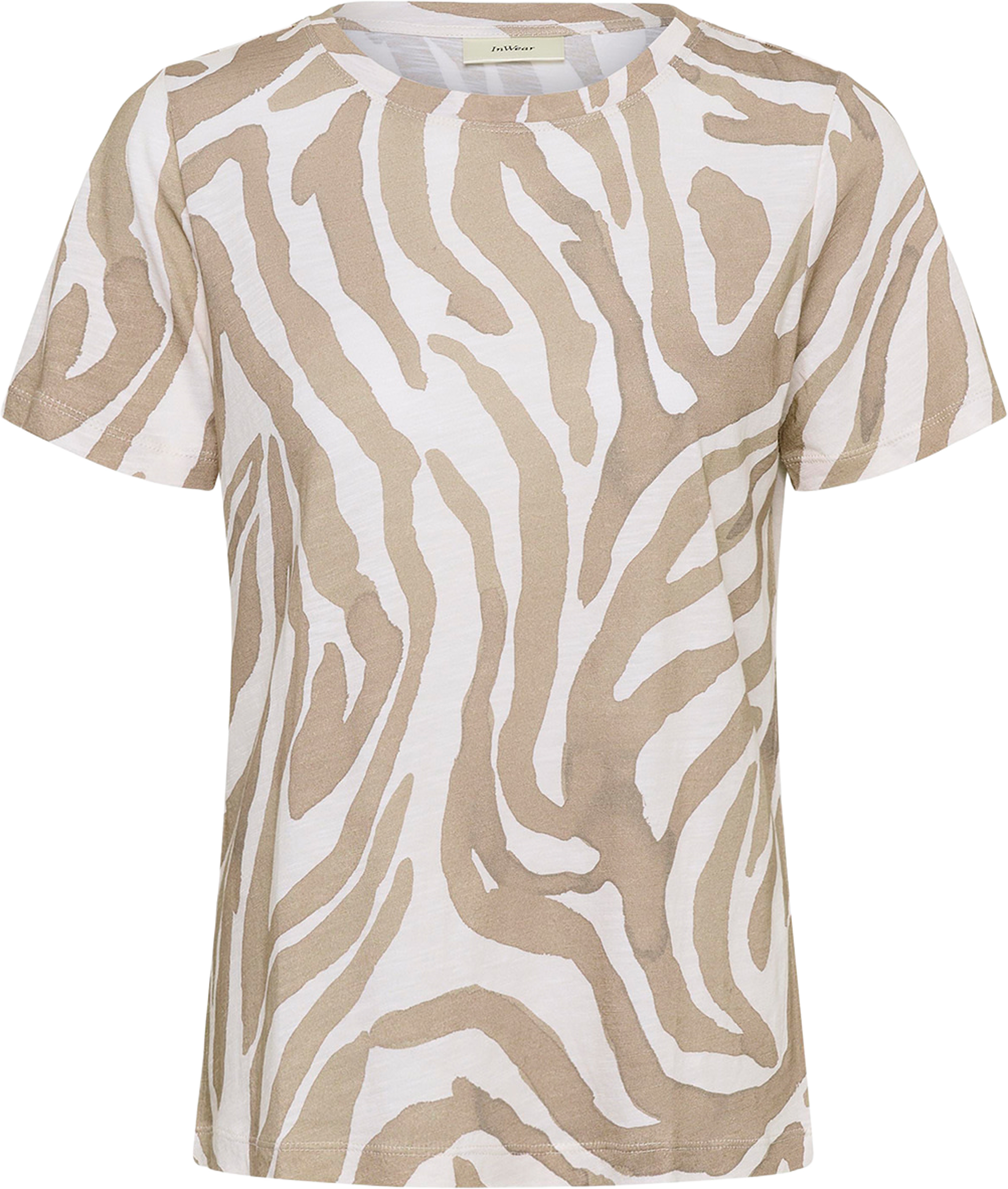 AlmaIW T-shirt, från Inwear, i färgen Neutral Zebrah. Klicka för att öppna bilden i stort format