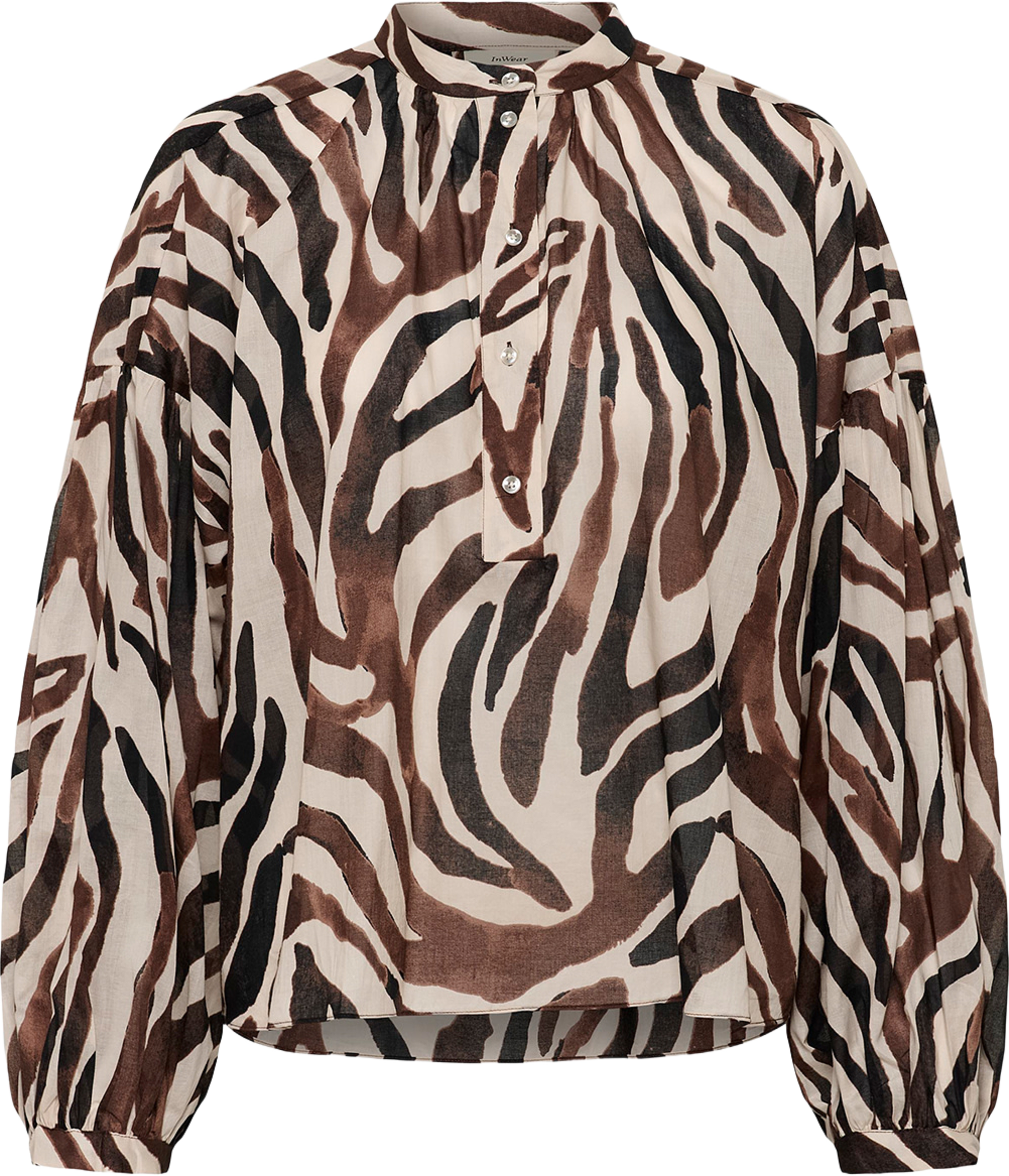 Rosalie Blouse, från Inwear, i färgen Haze Zebrah. Klicka för att öppna bilden i stort format