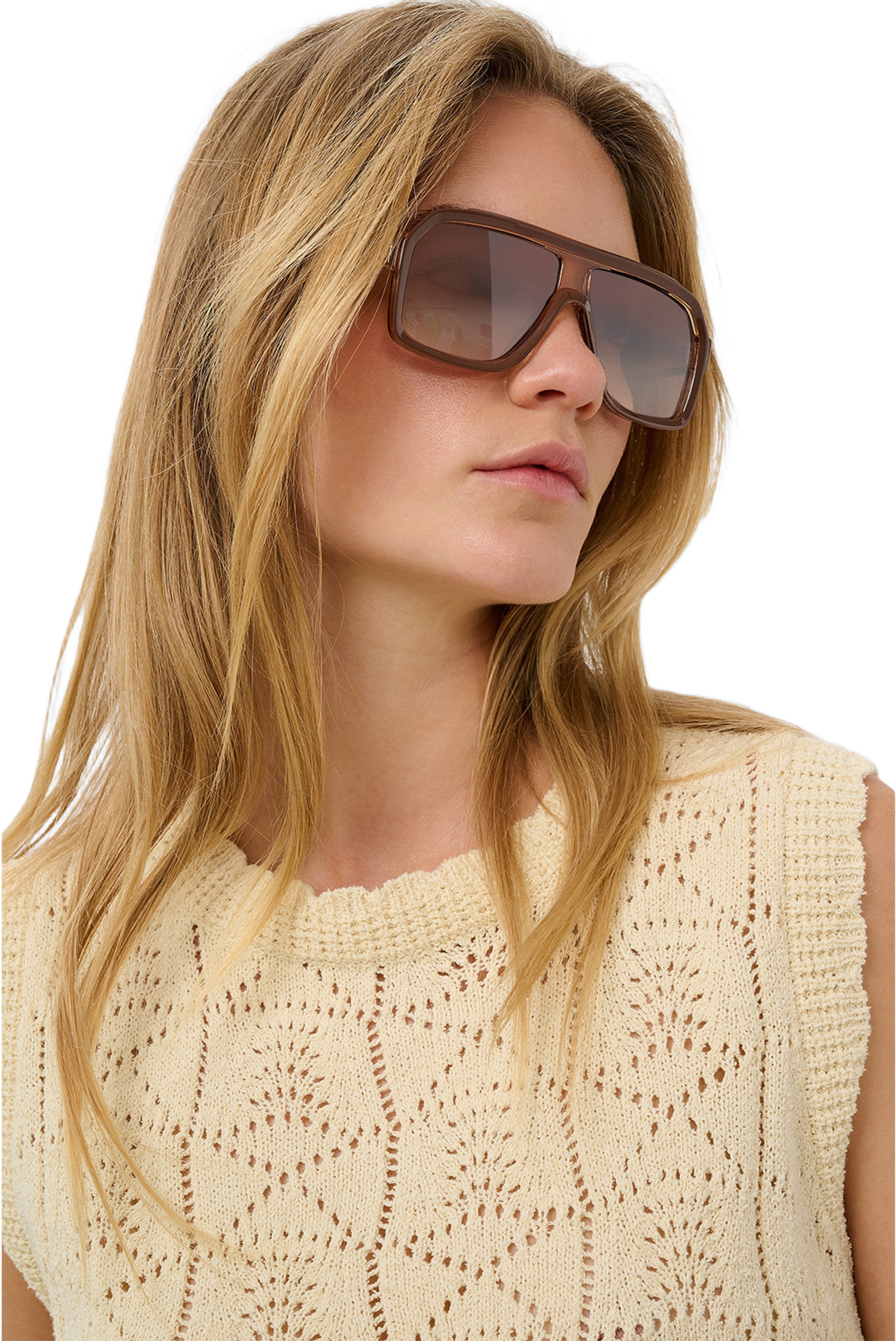 Noanna Sunglass, från Soaked In Luxury, i färgen Cacao Nibs. Klicka för att öppna bilden i stort format