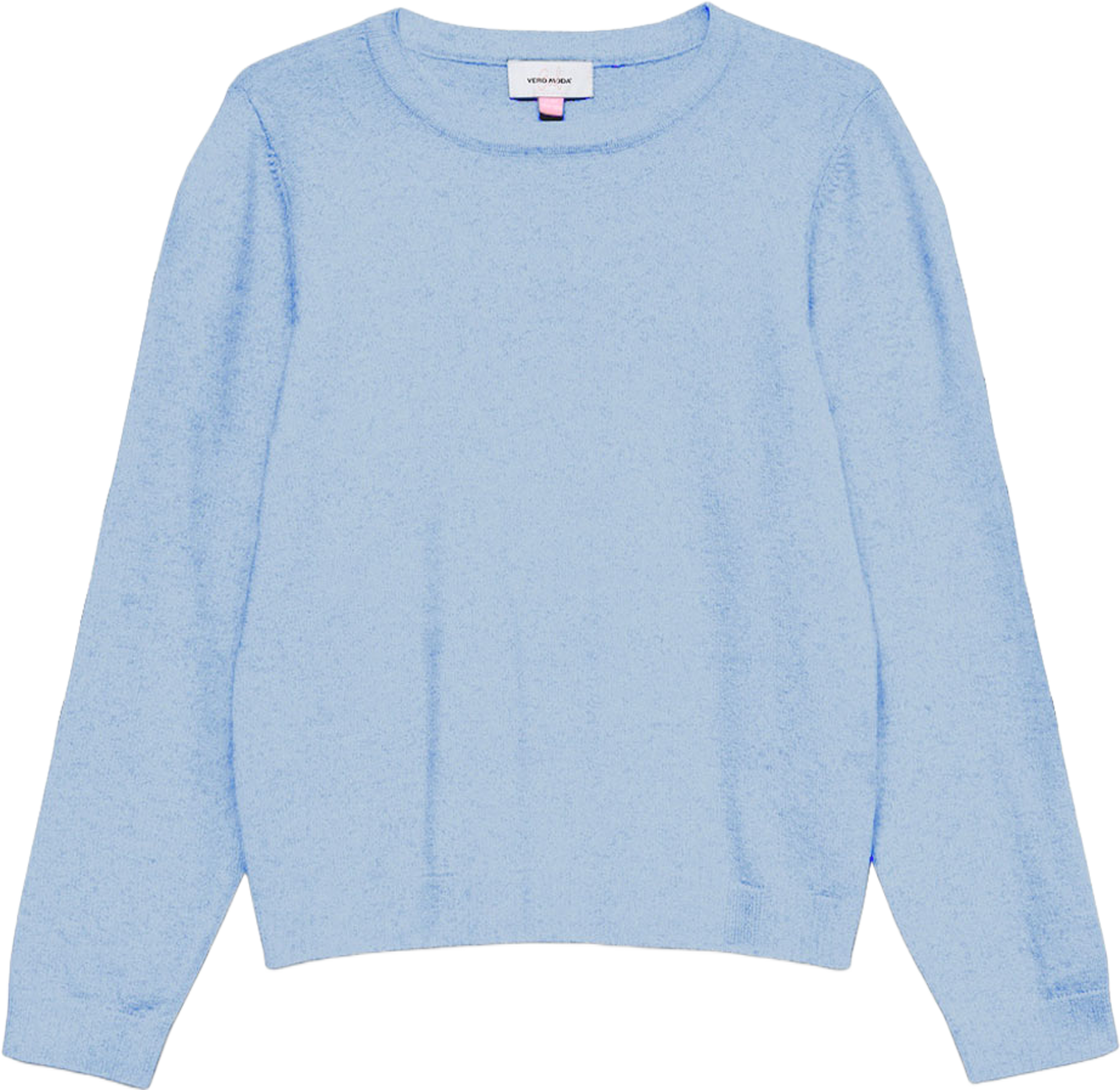 Tröja DOFFY, från Vero Moda Girls, i färgen Brunnera Blue W. White Melange. Klicka för att öppna bilden i stort format