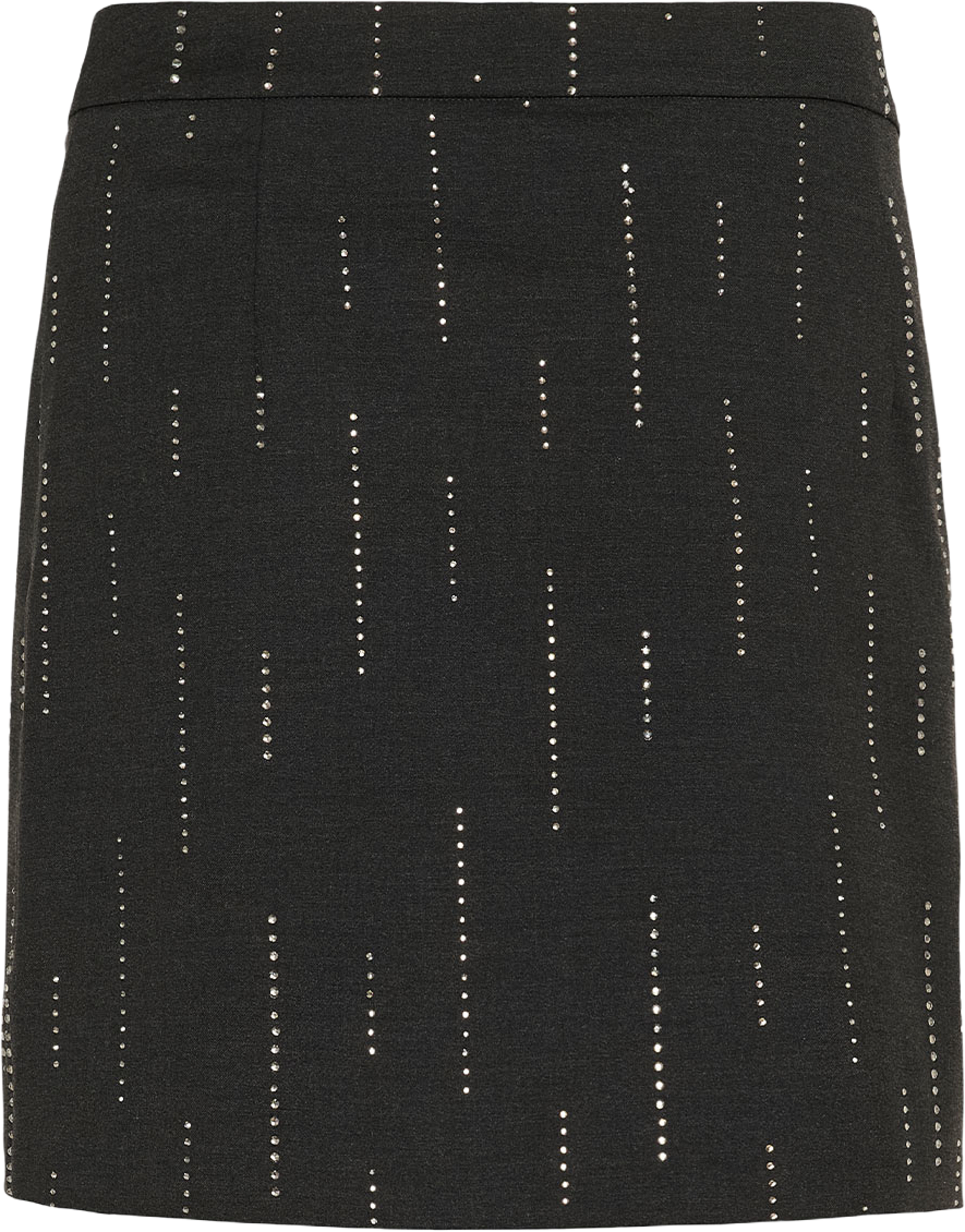 Adira MW Wrap Skirt, från Gestuz, i färgen Dark Grey Melange. Klicka för att öppna bilden i stort format