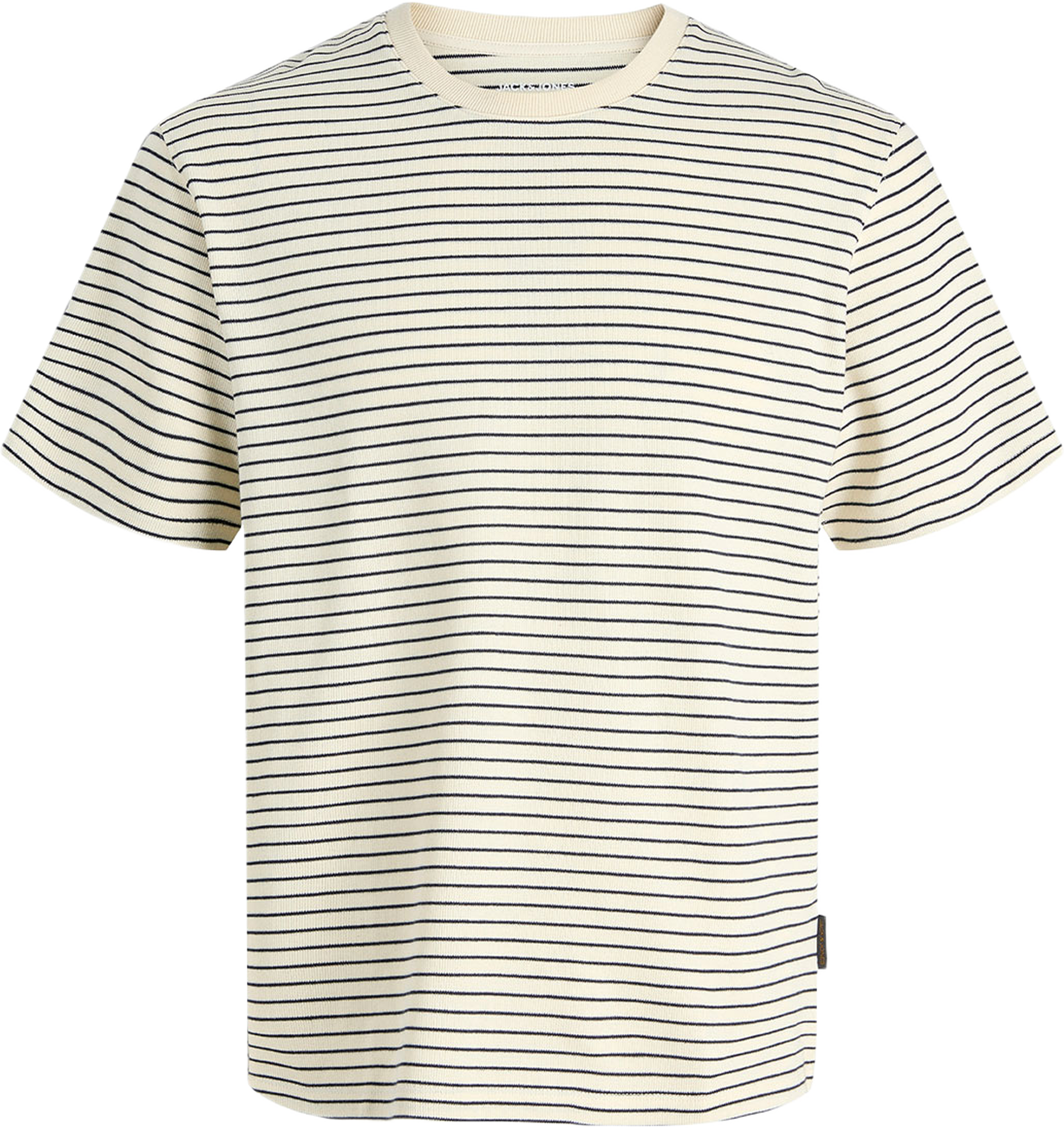 JJEDOVER STRIPED TEE SS CREW NECK JNR, från Jack & Jones, i färgen Antique White. Klicka för att öppna bilden i stort format