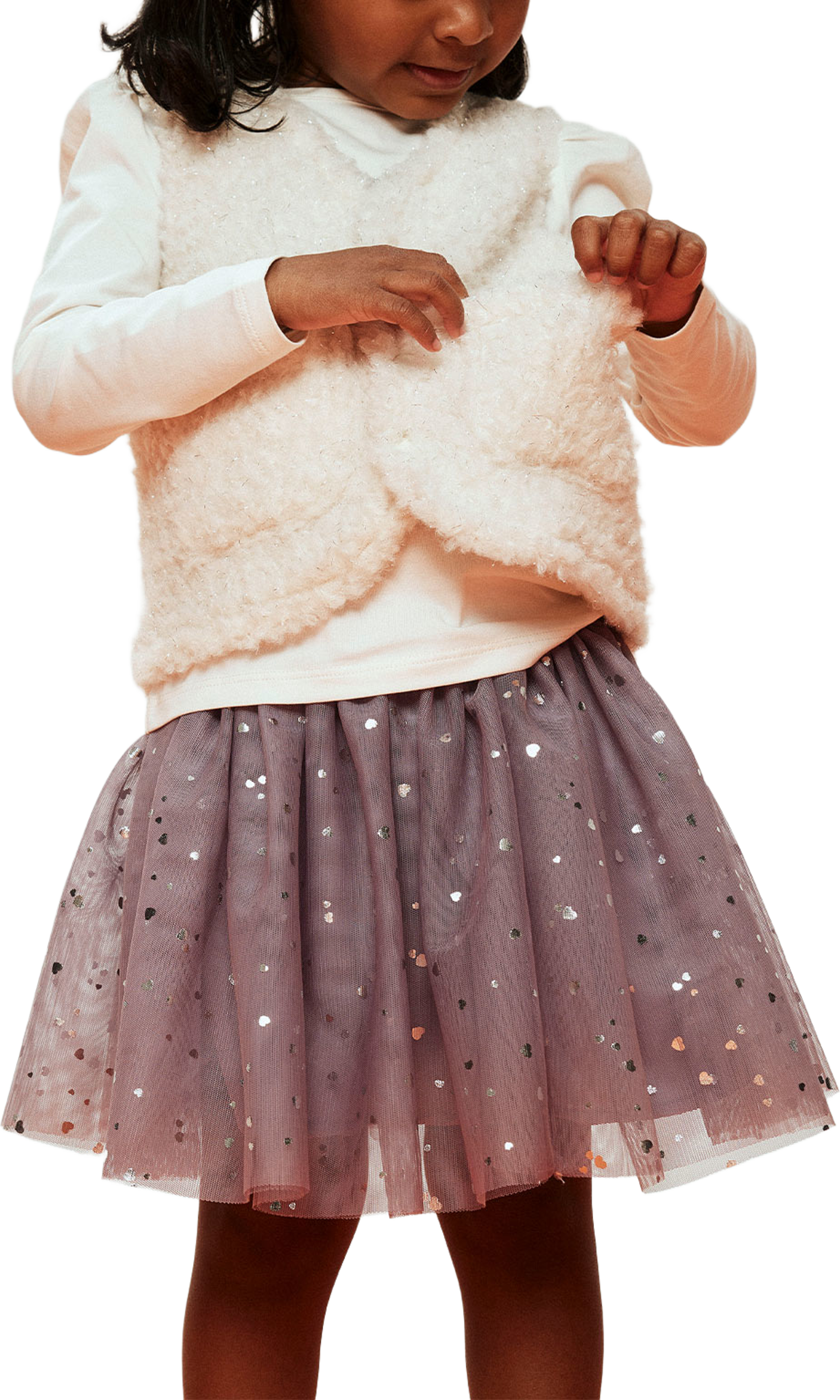 NMFTERANA TULLE SKIRT, från Name It, i färgen Lavender Gray Silver Foil. Klicka för att öppna bilden i stort format