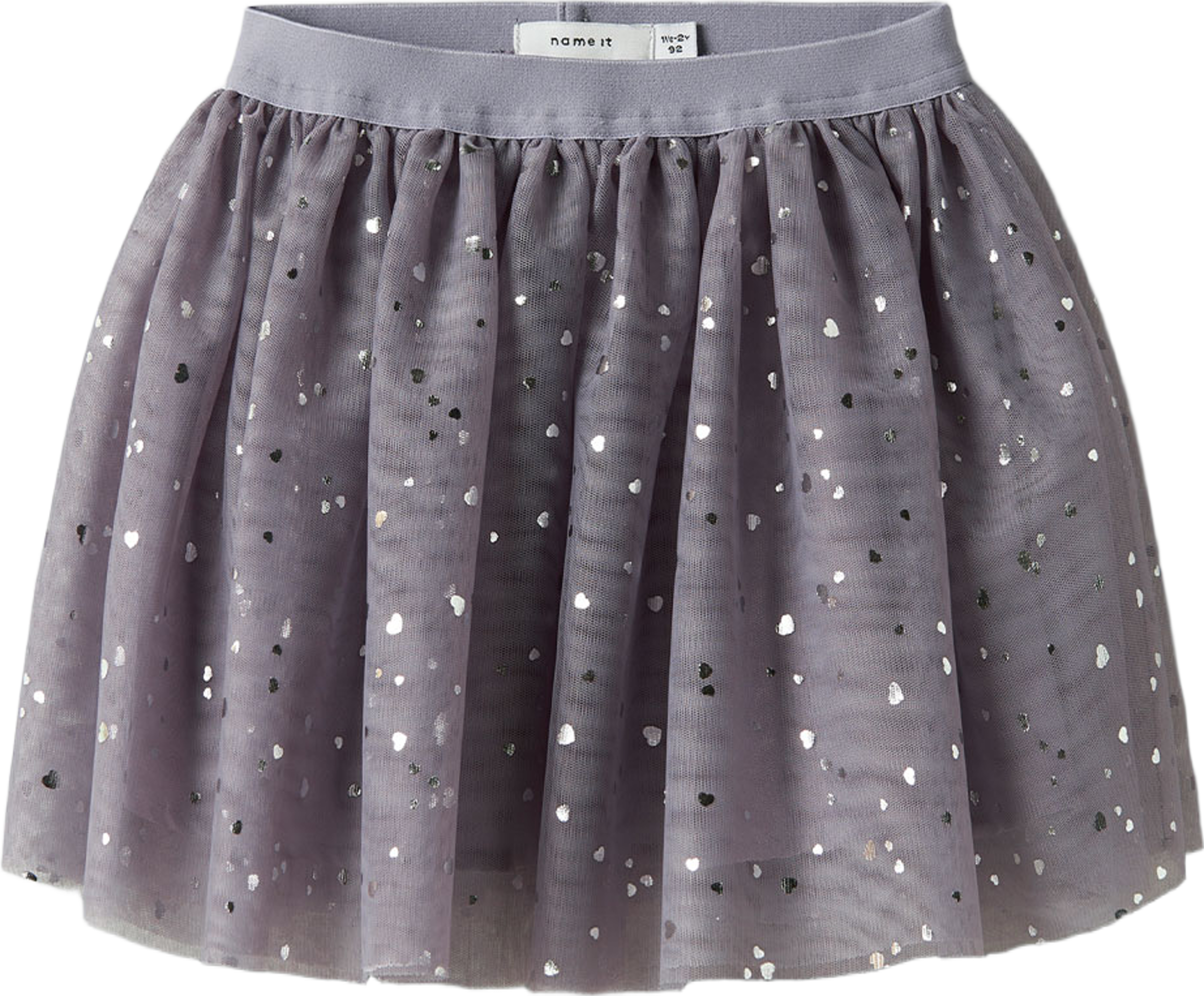 NMFTERANA TULLE SKIRT, från Name It, i färgen Lavender Gray Silver Foil. Klicka för att öppna bilden i stort format