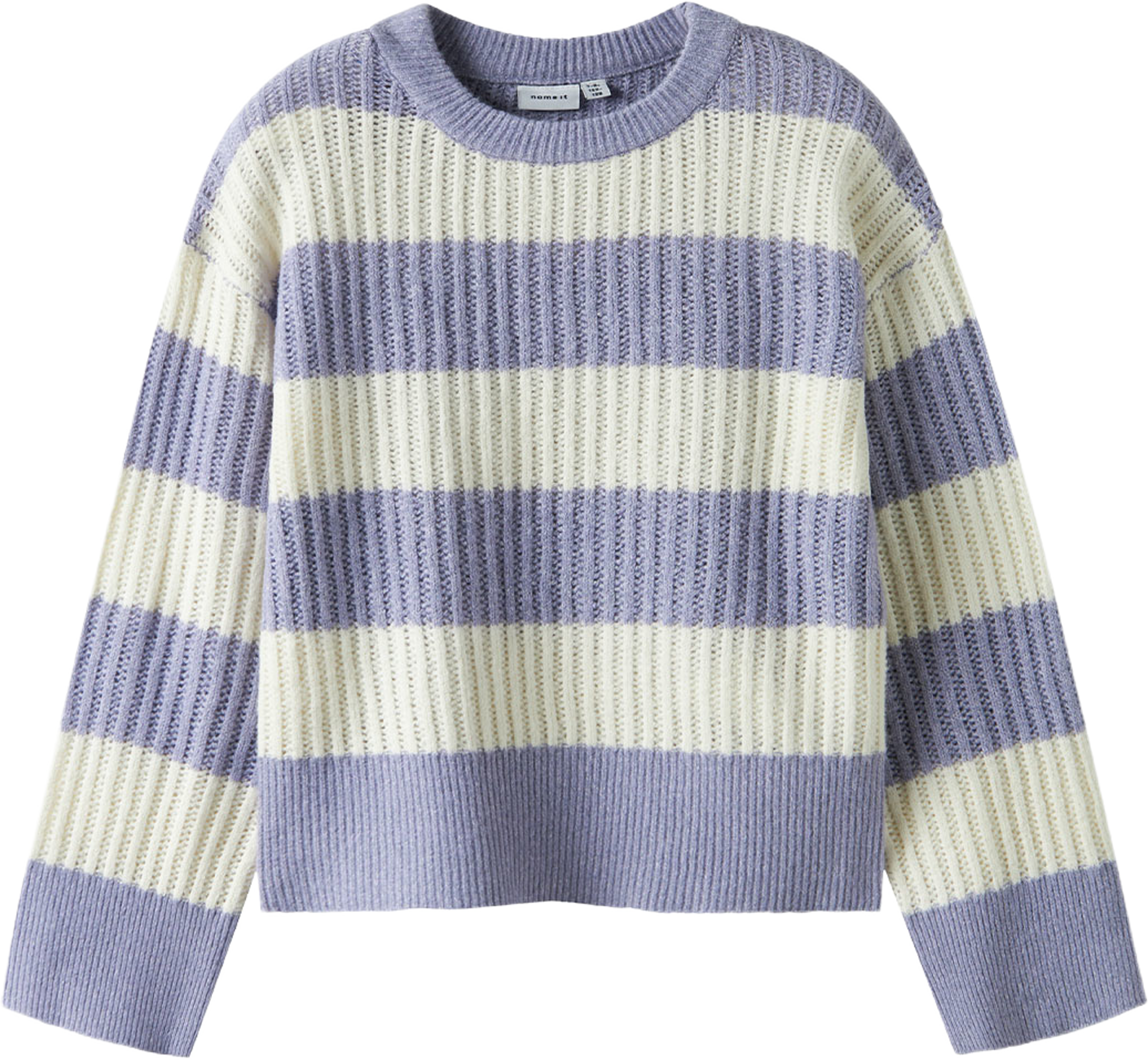 NKFTOTINA LS KNIT, från Name It, i färgen Lavender Gray. Klicka för att öppna bilden i stort format