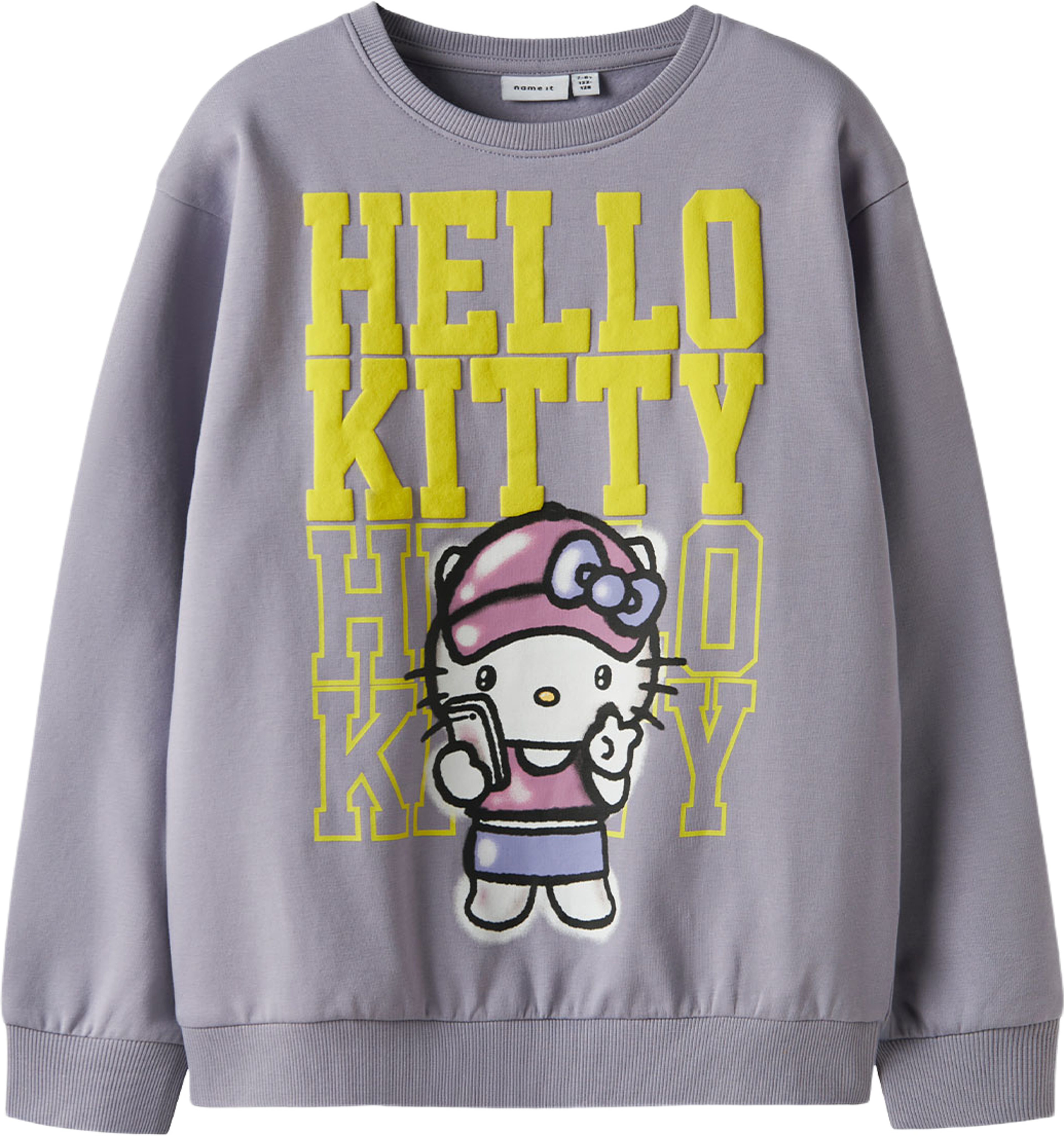 NKFDYO HELLOK NREG SWEAT BRU BOX SKY, från Name It, i färgen Lavender Gray. Klicka för att öppna bilden i stort format