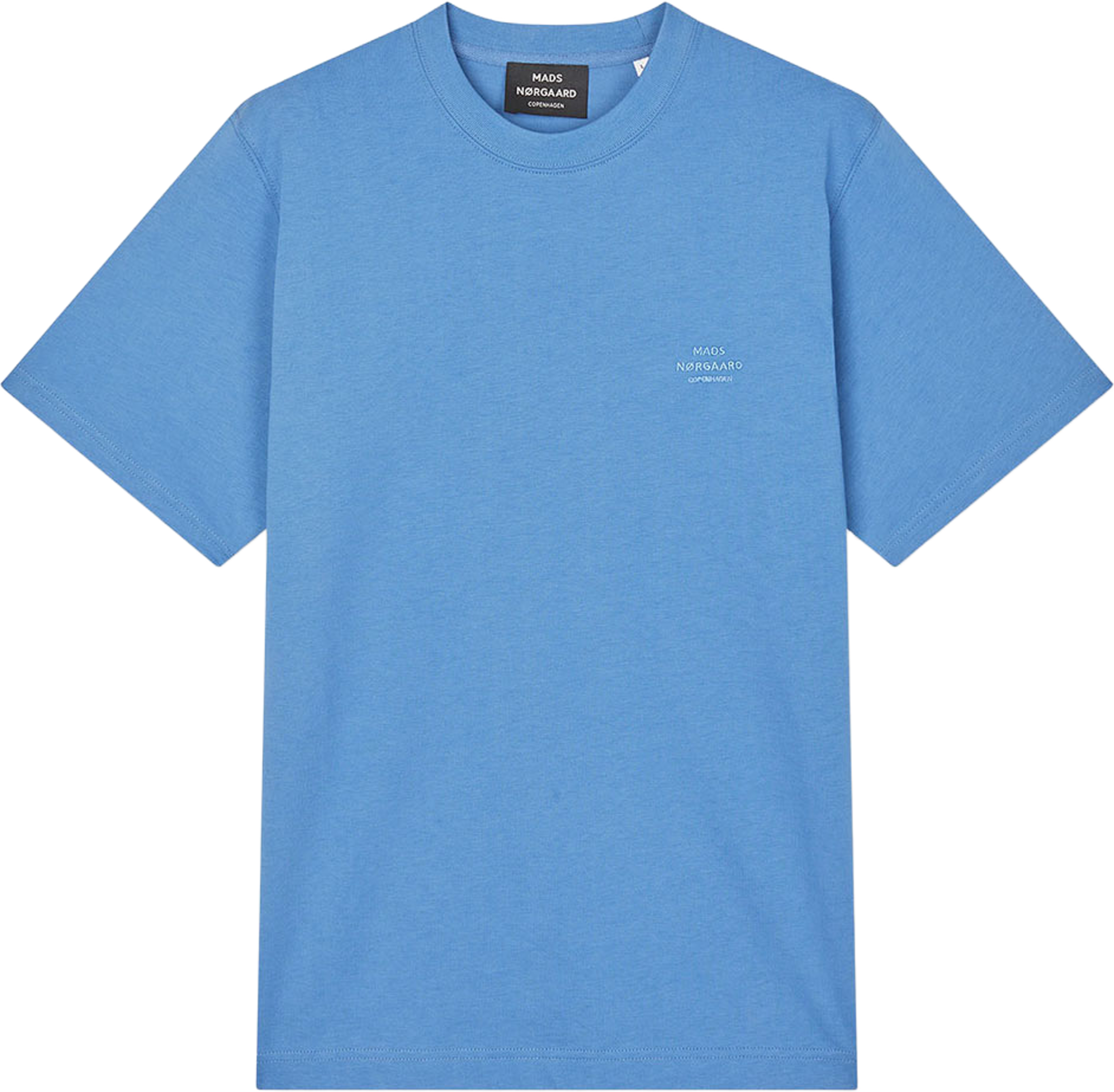Cotton Jersey Frode Logo Tee FAV, från Mads Nørgaard, i färgen Bright Cobalt. Klicka för att öppna bilden i stort format