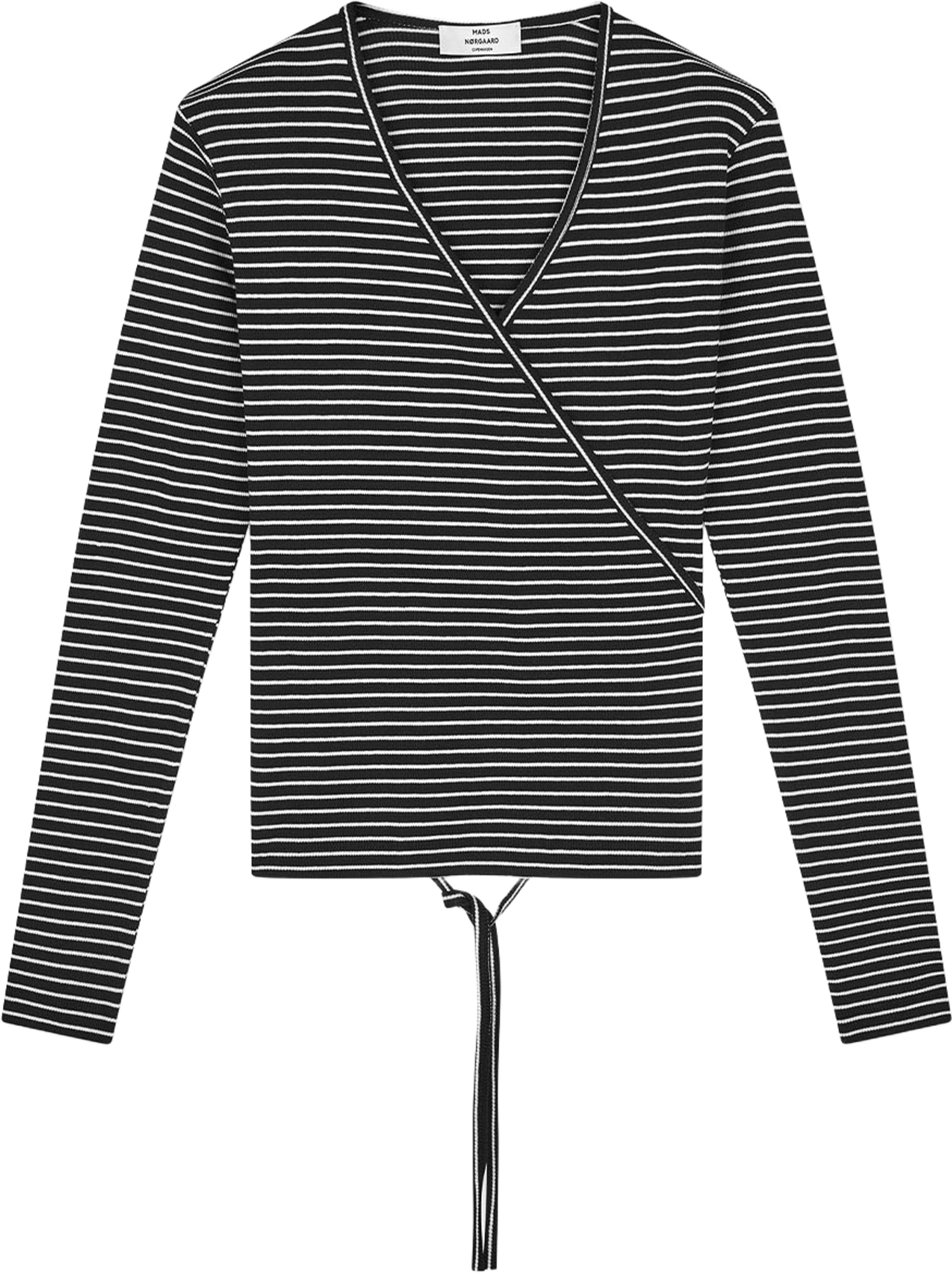 2x2 Cotton Stripe Susi LS Top, från Mads Nørgaard, i färgen Black/Vanilla Ice. Klicka för att öppna bilden i stort format