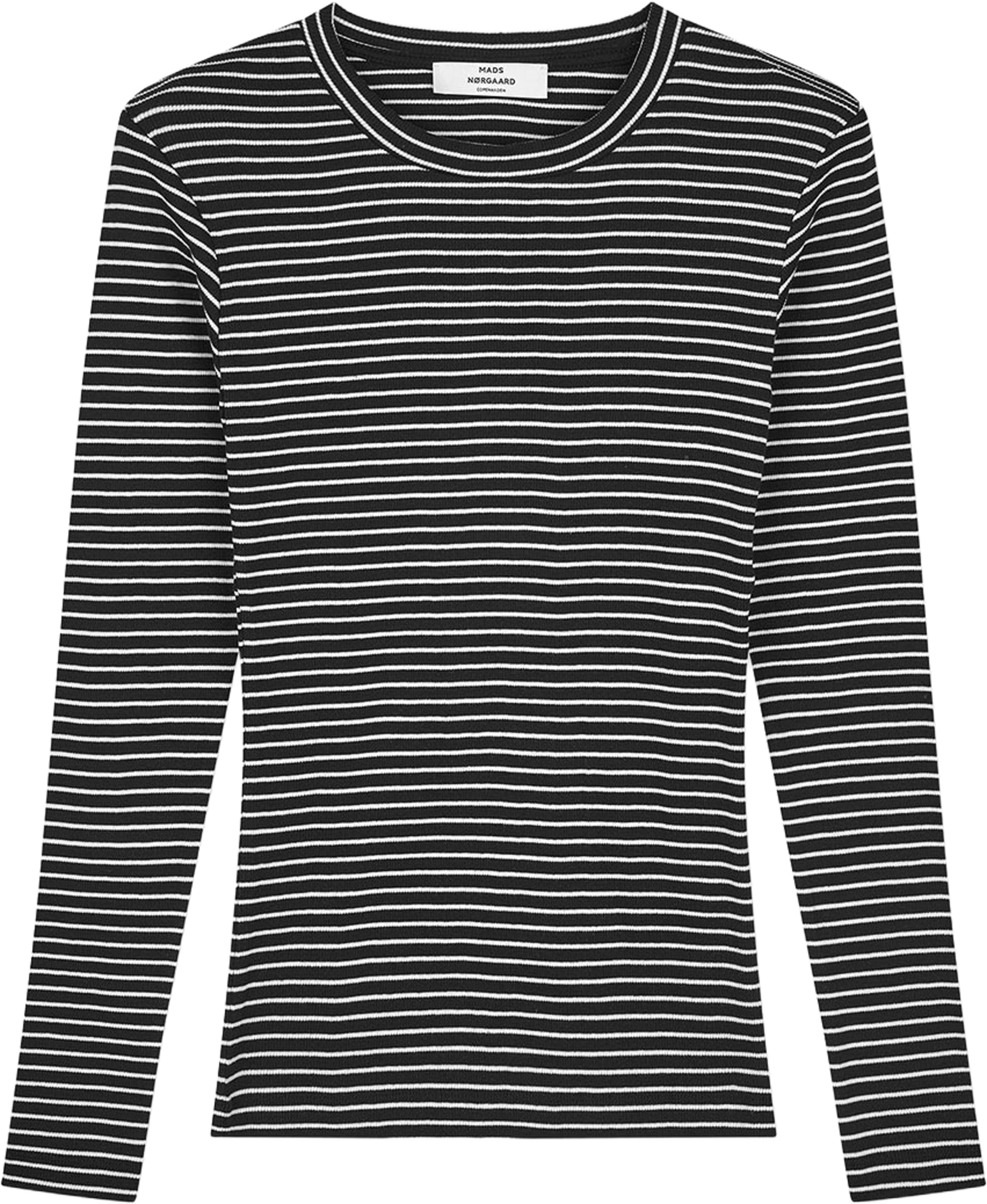 2x2 Cotton Stripe Tuba Tee LS, från Mads Nørgaard, i färgen Black/Vanilla Ice. Klicka för att öppna bilden i stort format