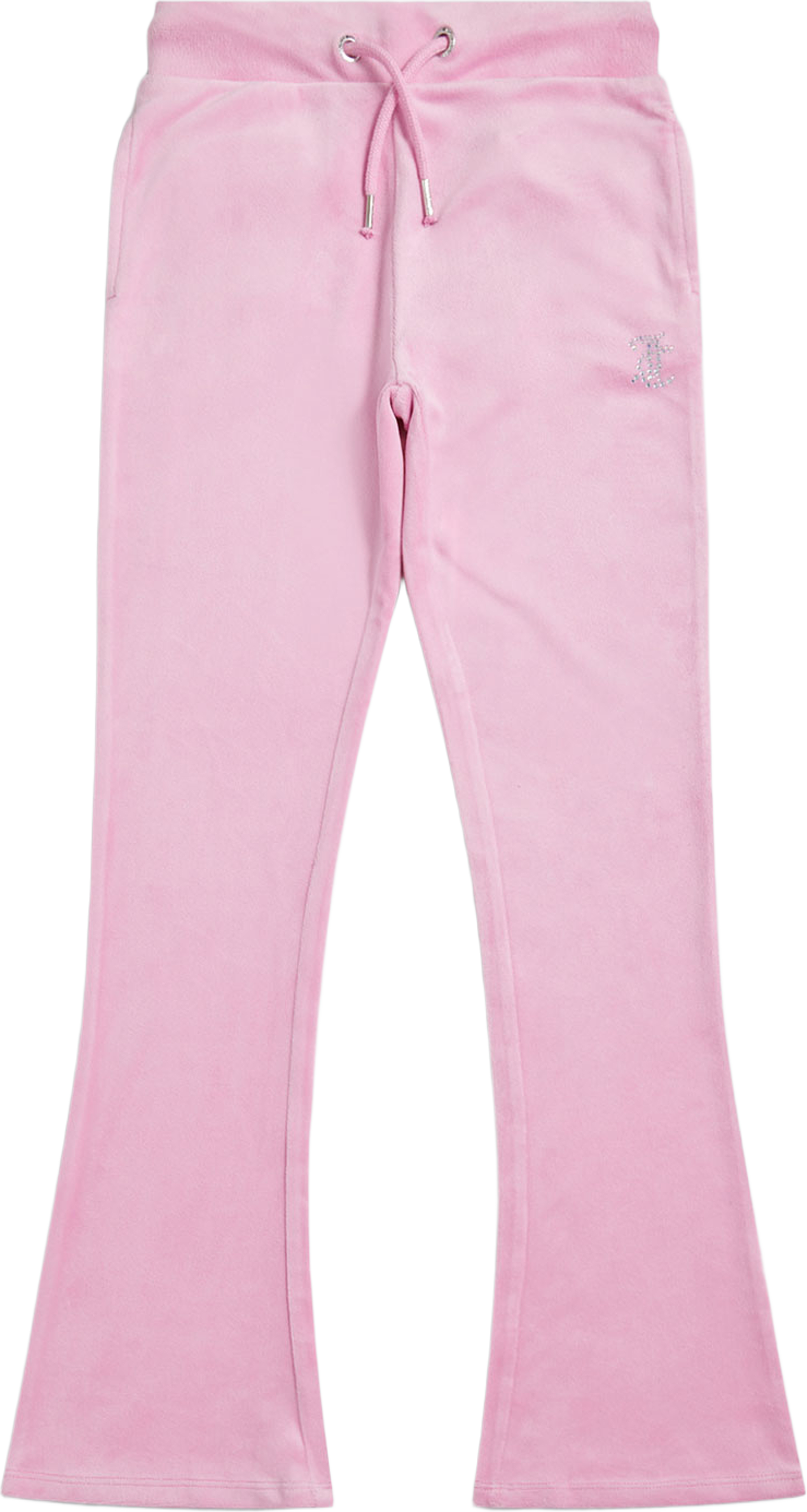 Velour Diamante Boot Cut Jogger, från Juicy Couture, i färgen Pinky Liac Chiffon. Klicka för att öppna bilden i stort format