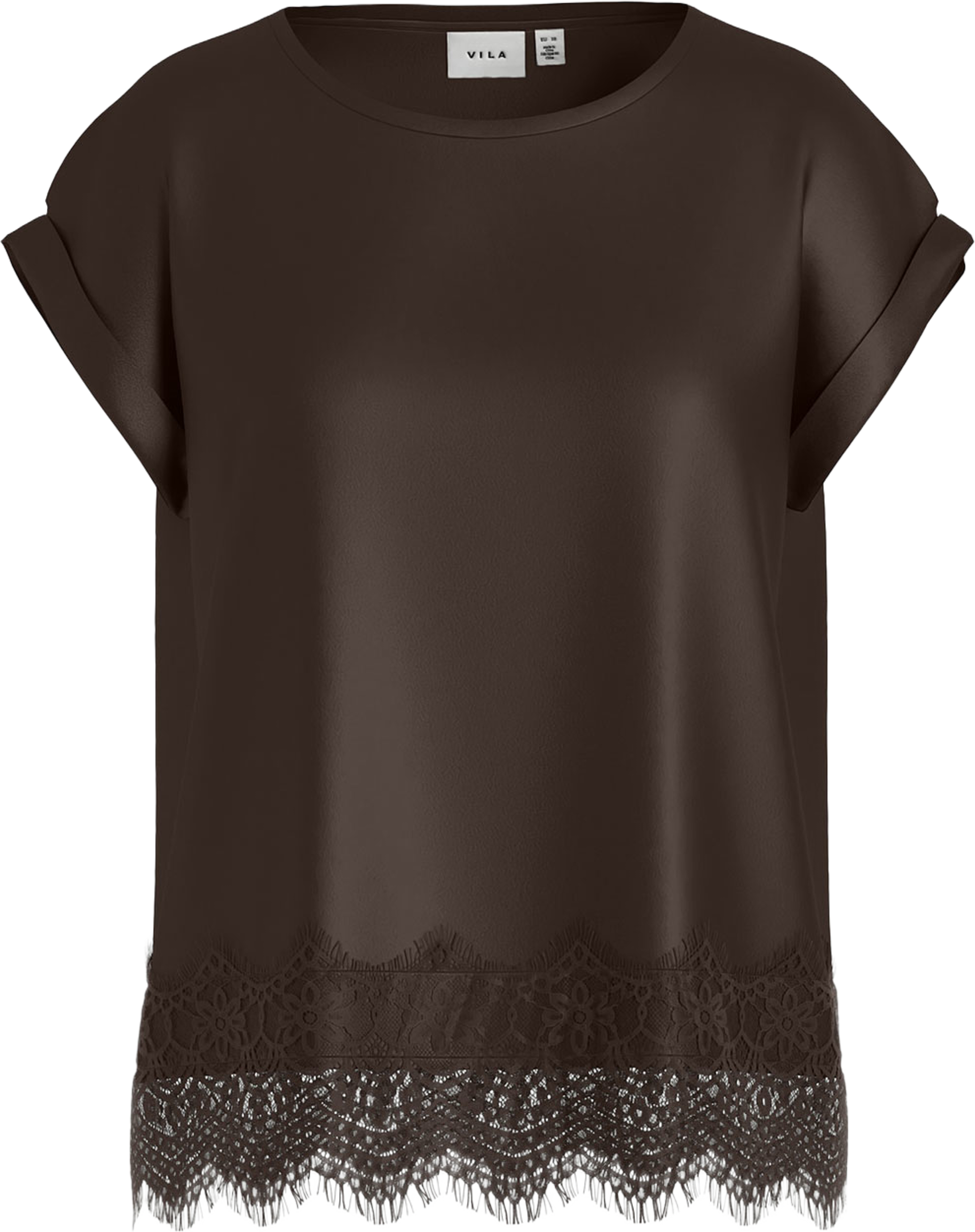 VIELLETTE Spetstopp, från Vila, i färgen Coffee Bean. Klicka för att öppna bilden i stort format