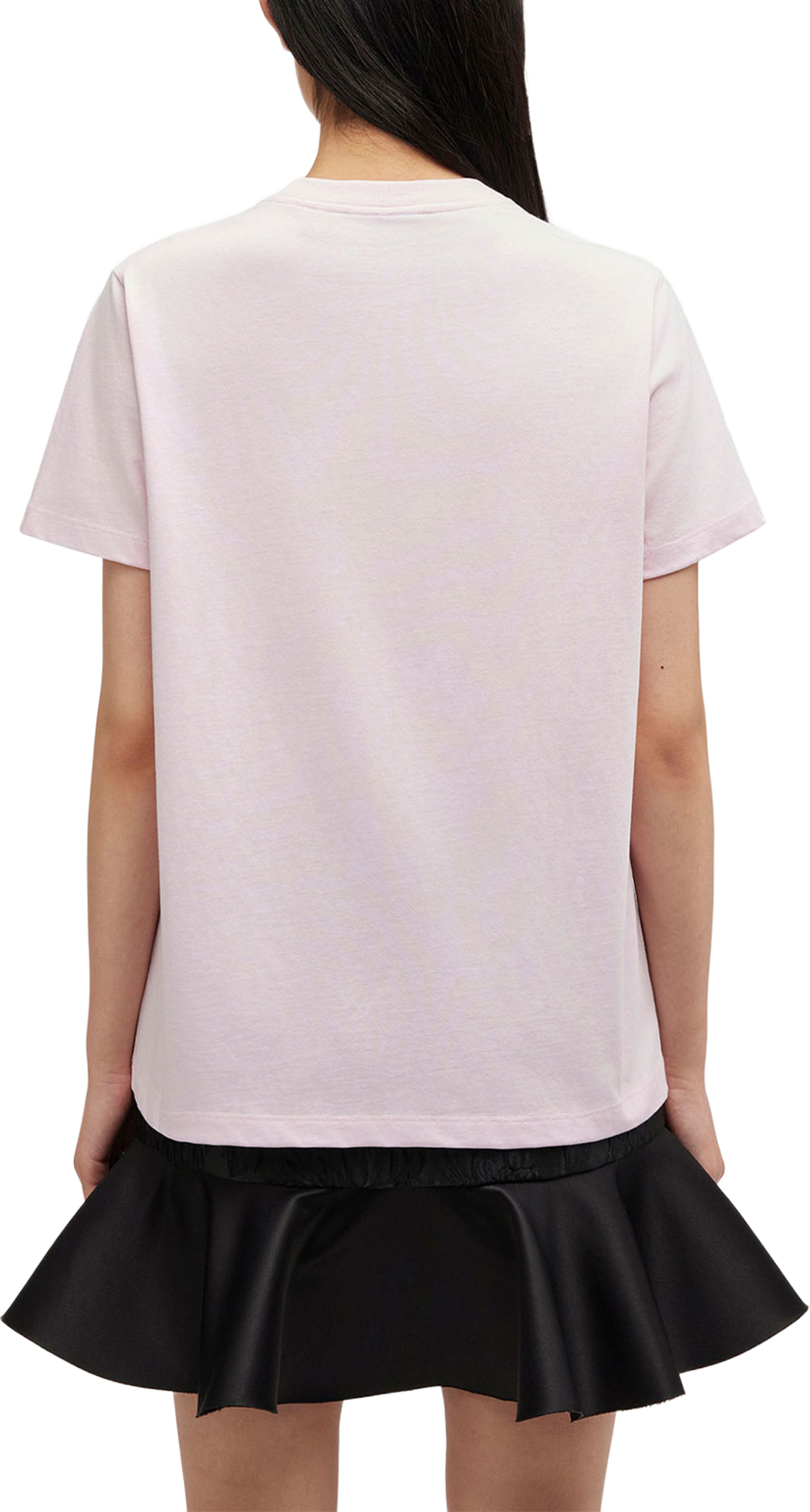 Basic Cotton Jersey T-shirt, från GANNI, i färgen Chalk Pink. Klicka för att öppna bilden i stort format