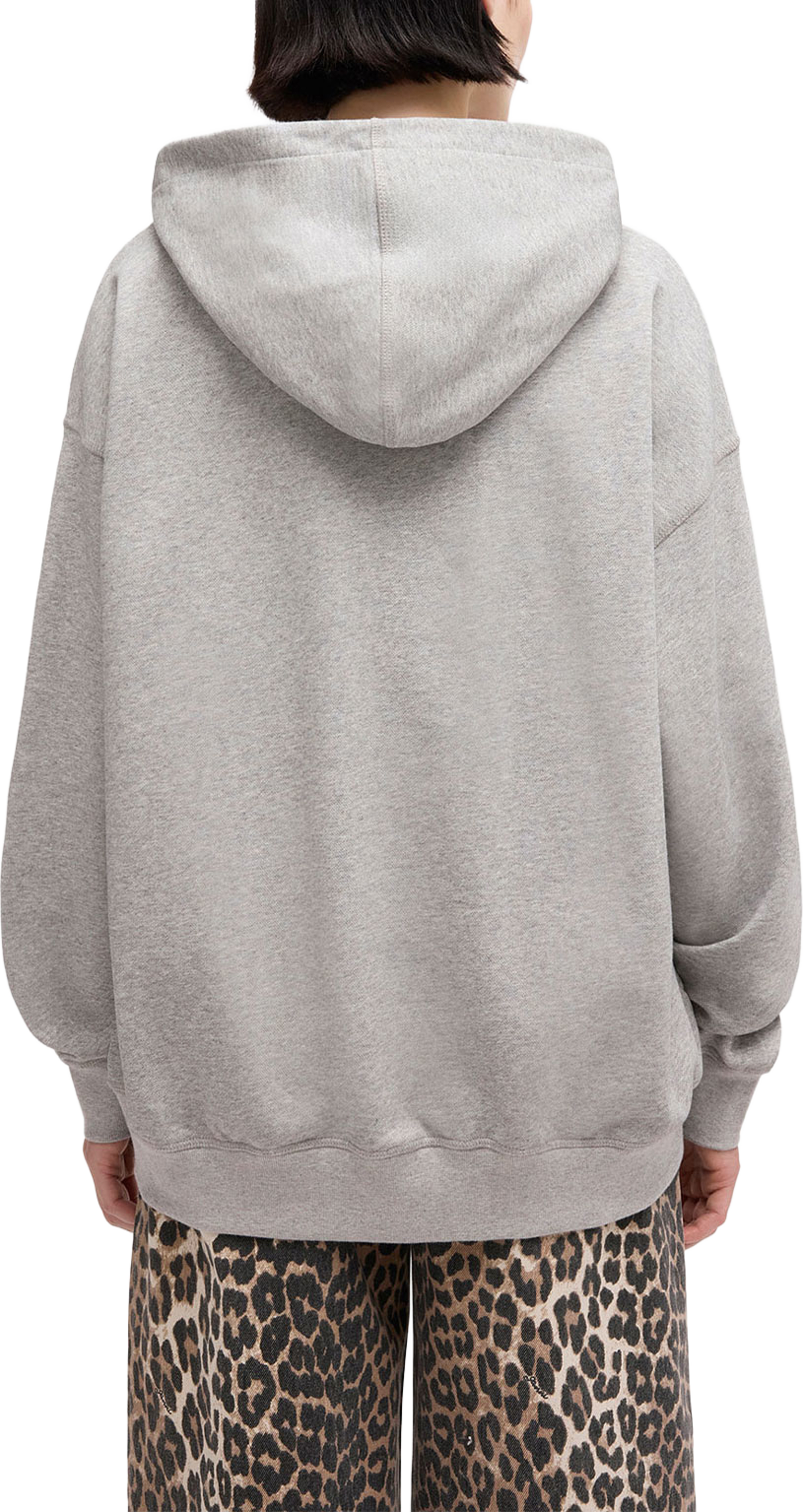 Isoli Hoodie Beaded Baby Tiger Print, från GANNI, i färgen Paloma. Klicka för att öppna bilden i stort format