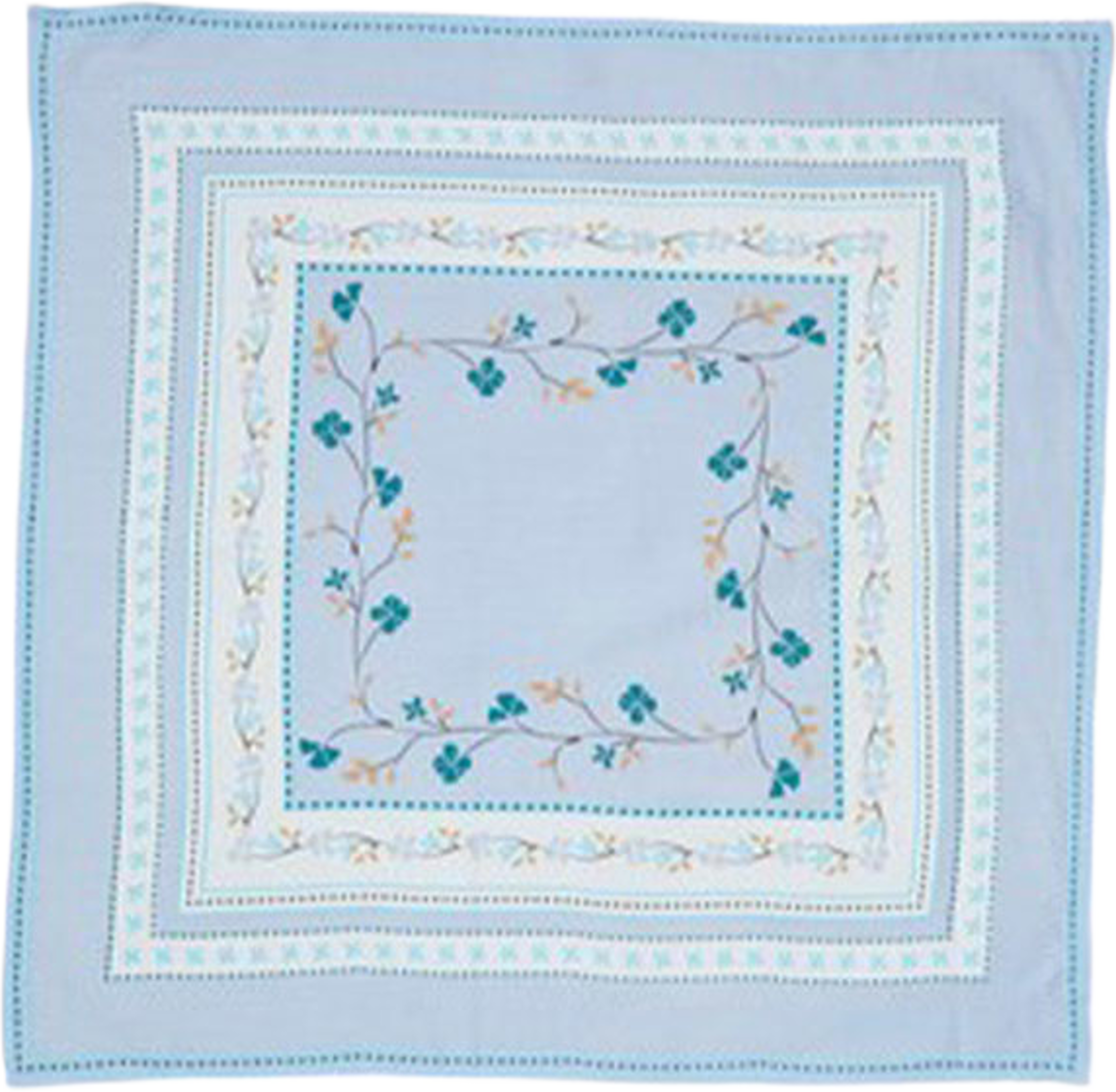 Skall floral scarf 55x55, från Skall Studio, i färgen Aqua. Klicka för att öppna bilden i stort format