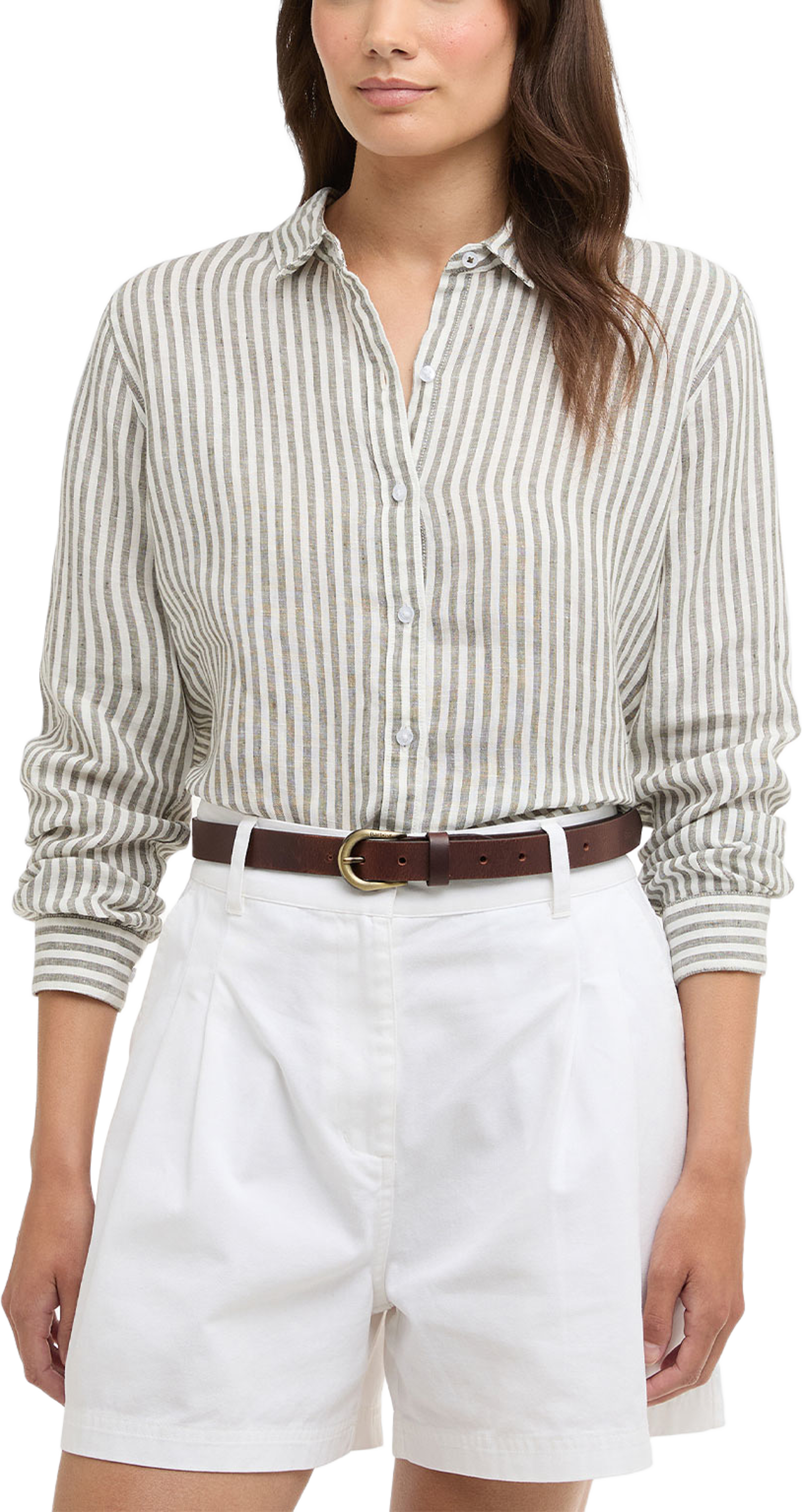 Shirt Marine, från Barbour, i färgen Dusky Khaki Stripe. Klicka för att öppna bilden i stort format