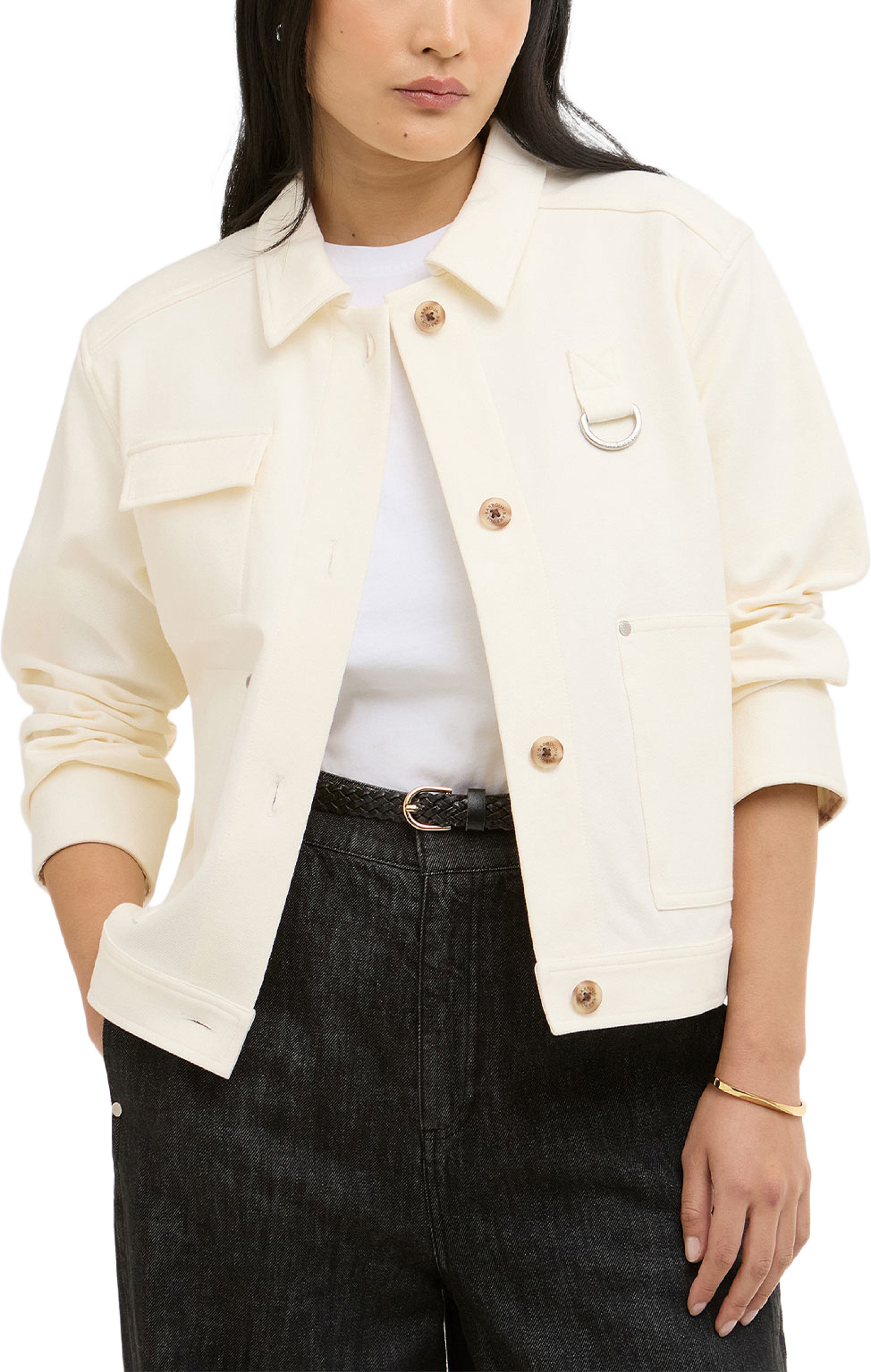 Barbour Kirby Overshir, från Barbour, i färgen Ecru. Klicka för att öppna bilden i stort format