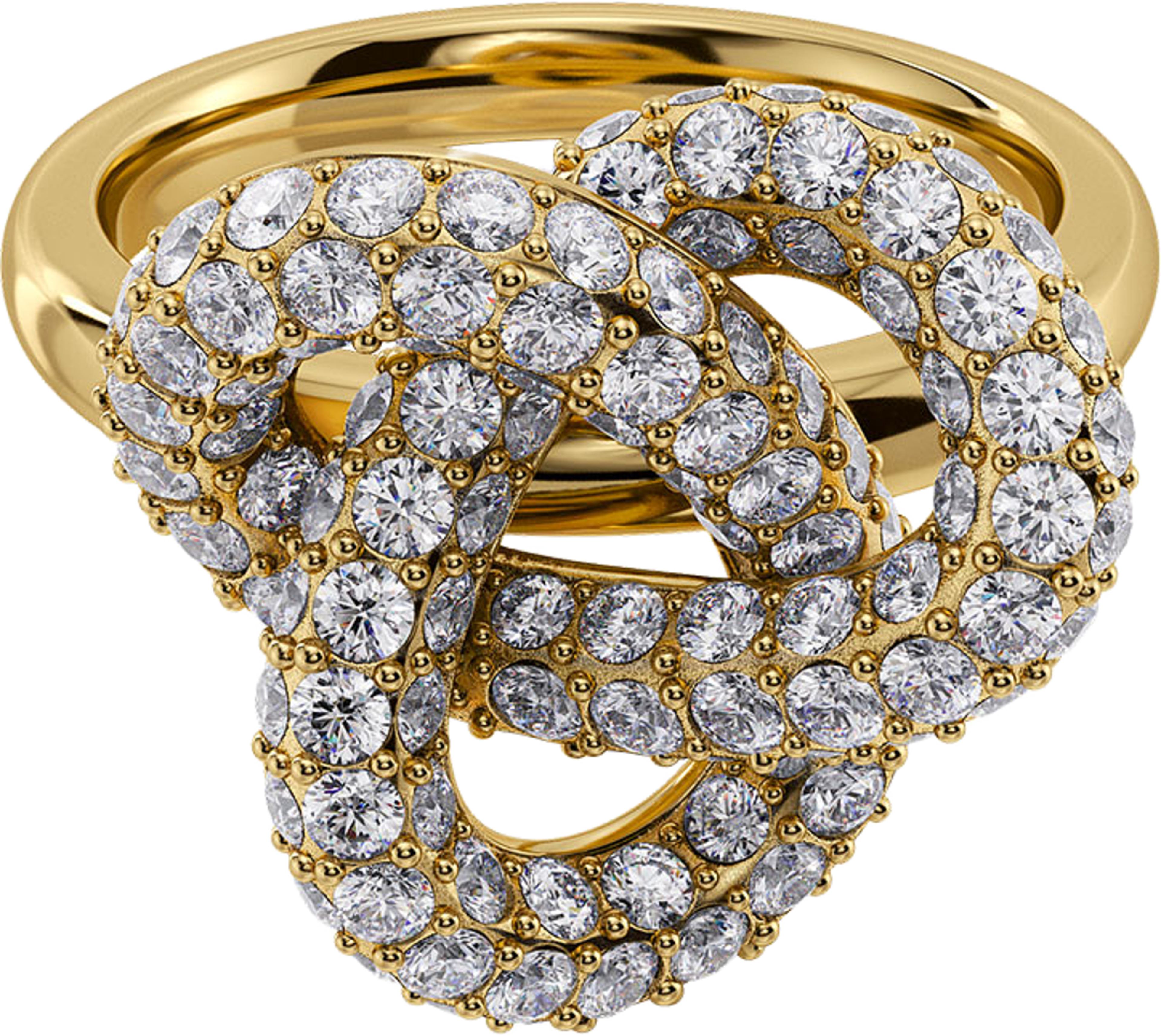 Infinity Knot Sparkle Ring L Gold, från Edblad, i färgen Gold. Klicka för att öppna bilden i stort format