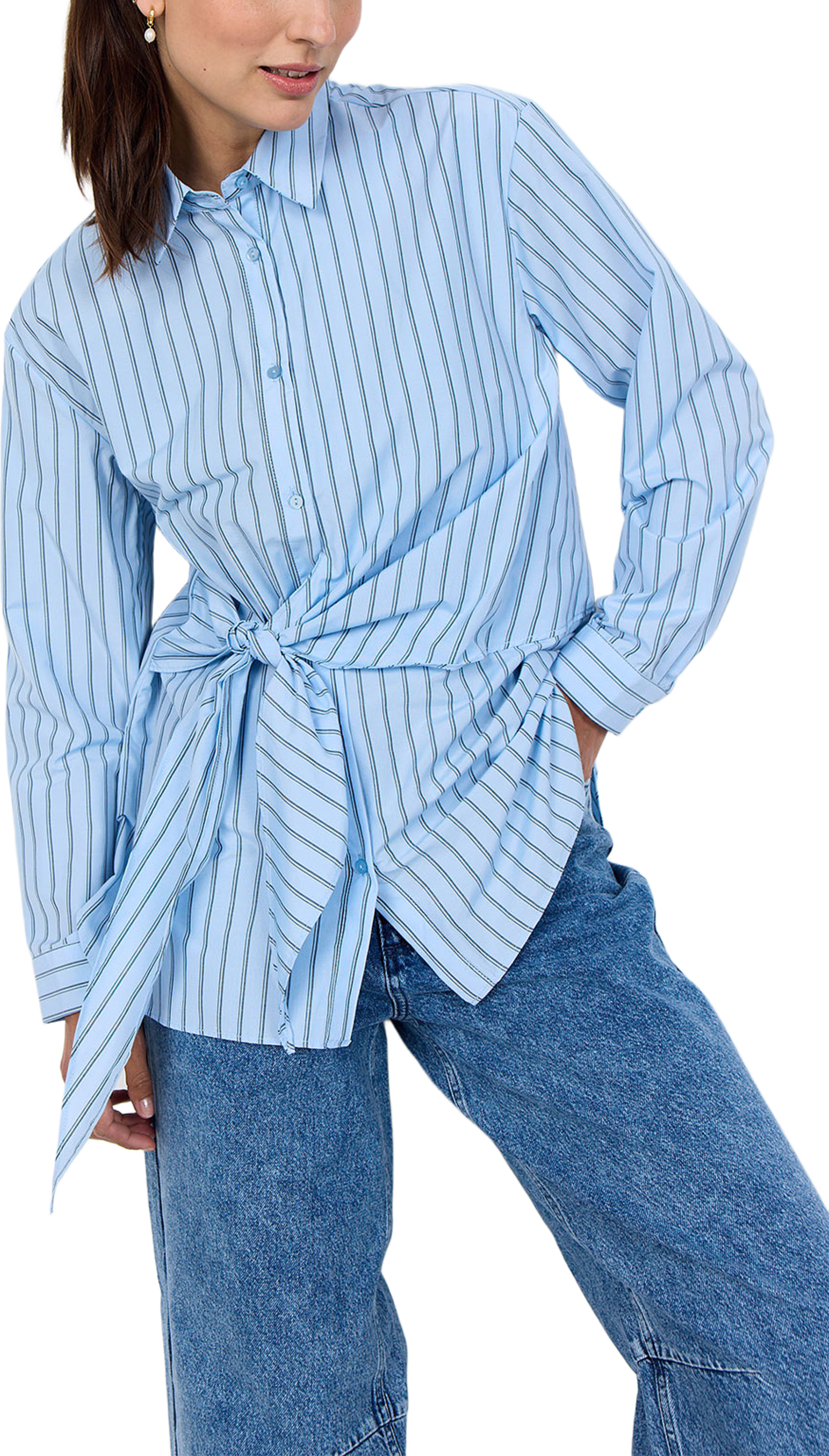 Sc-Bardot 3 Shirt, från Soyaconcept, i färgen Windsurfer Combi. Klicka för att öppna bilden i stort format